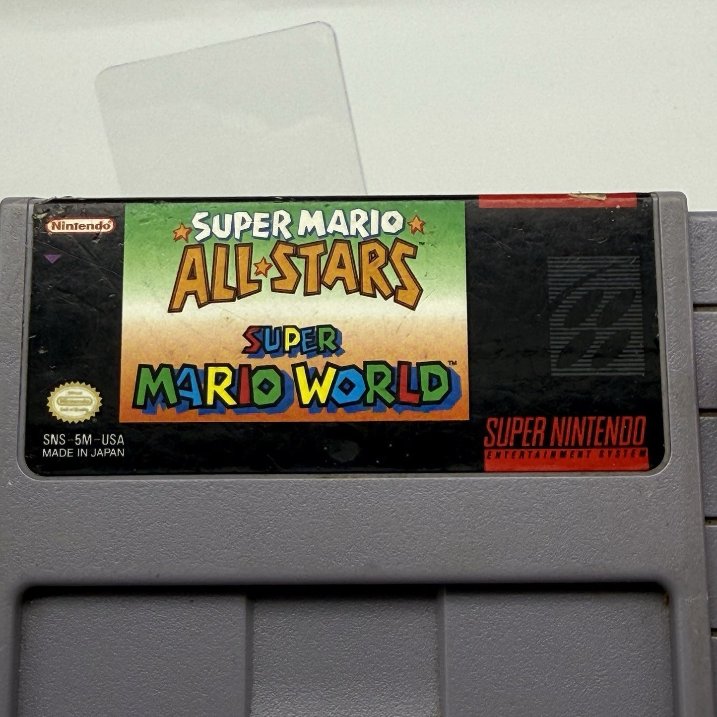 Super Mario All-Stars + Super Mario World (Super Nintendo SNES, 1994) Game Cart1