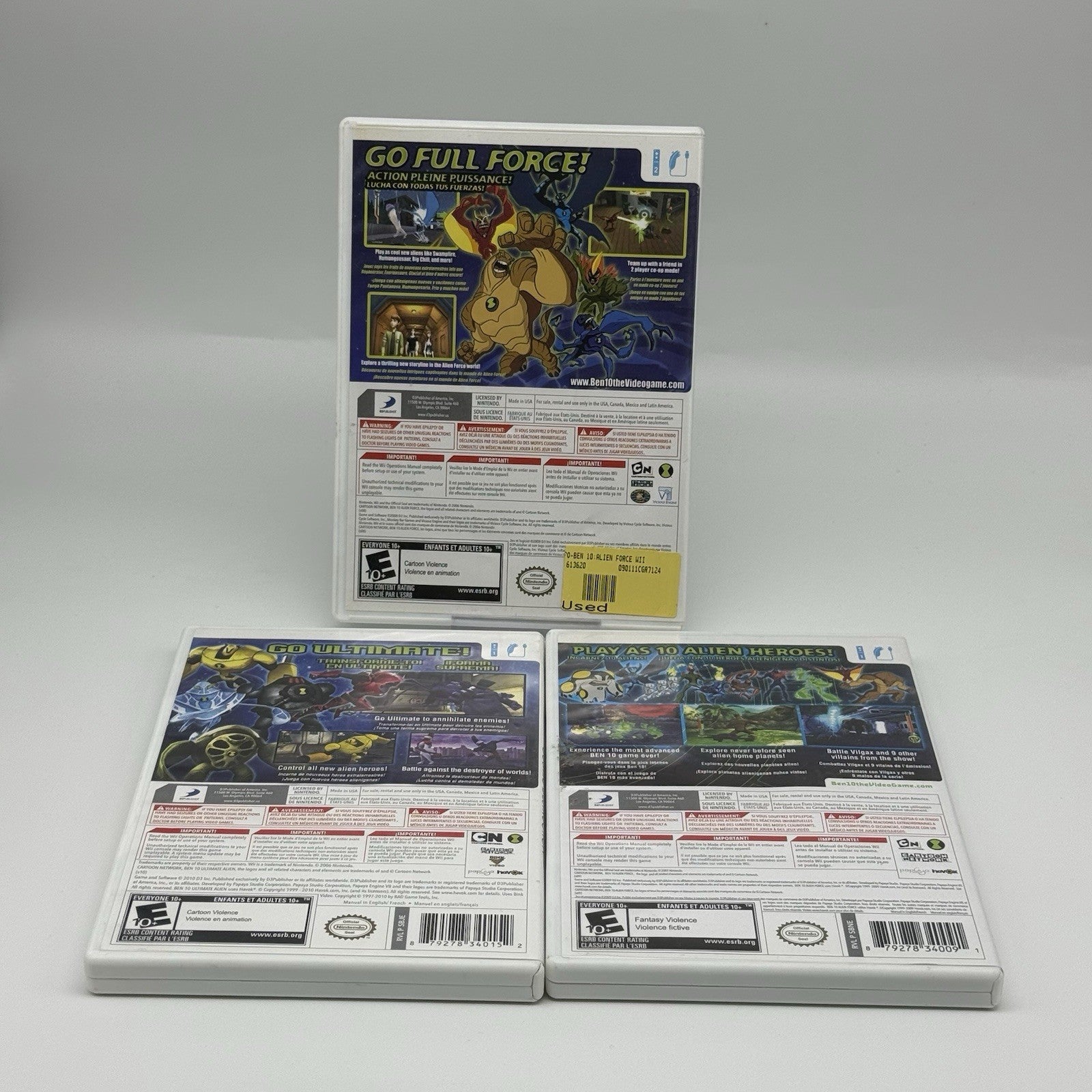 Ben 10: Cosmic Destruction, Alien Force, Vilgax Attacks Nintendo Wii Lot Tested8