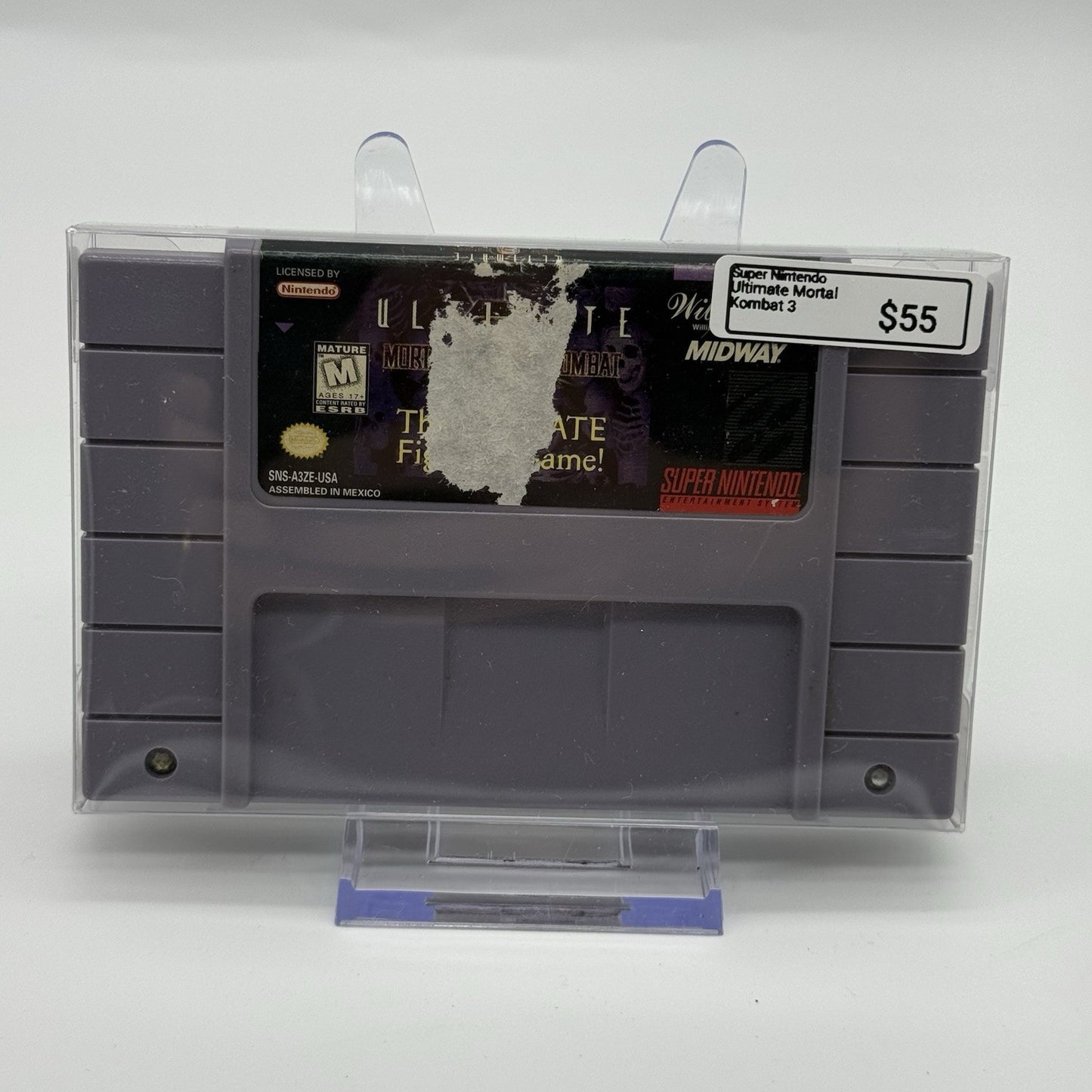Ultimate Mortal Kombat 3 (Super Nintendo Entertainment System, 1996) Worn Label1