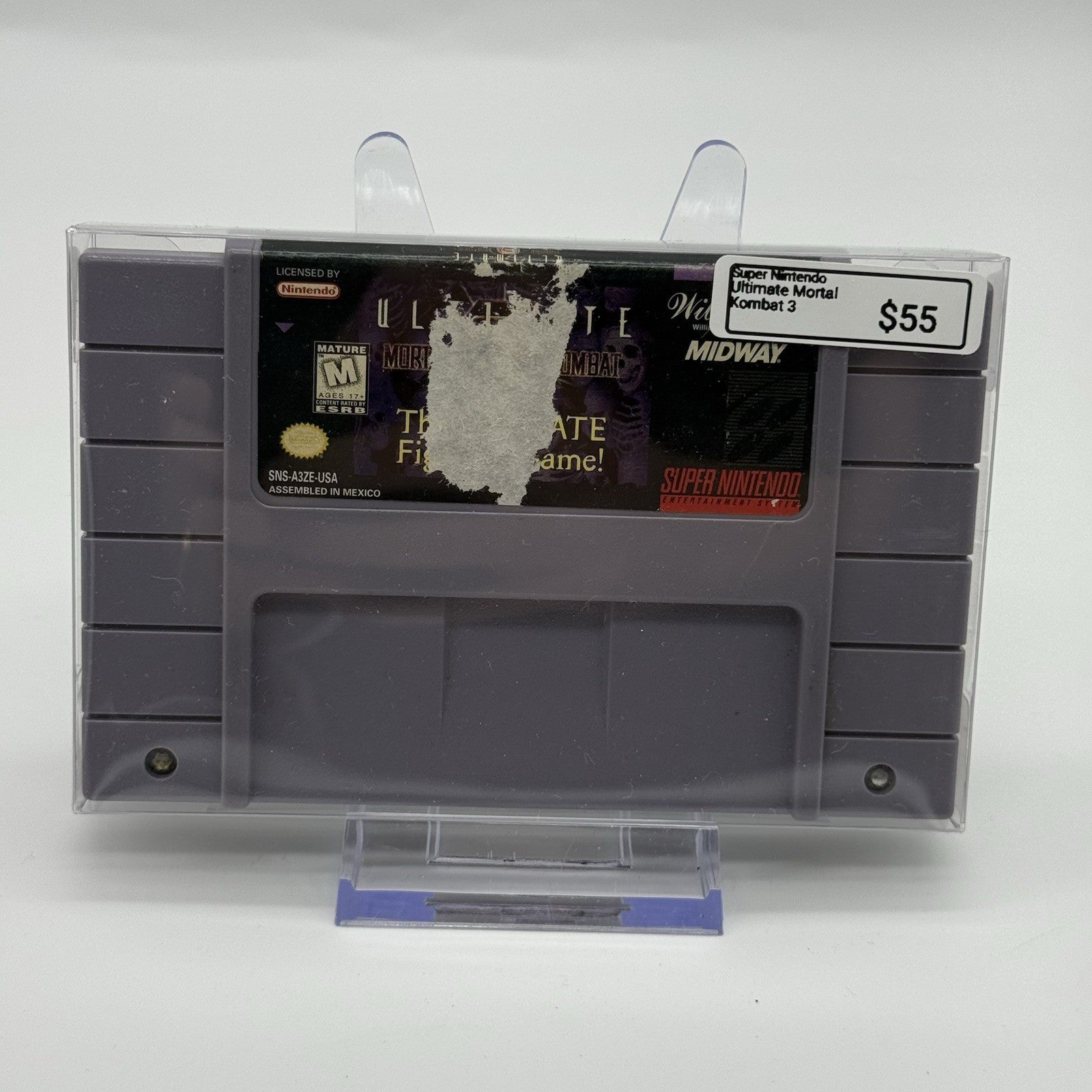 Ultimate Mortal Kombat 3 (Super Nintendo Entertainment System, 1996) Worn Label1