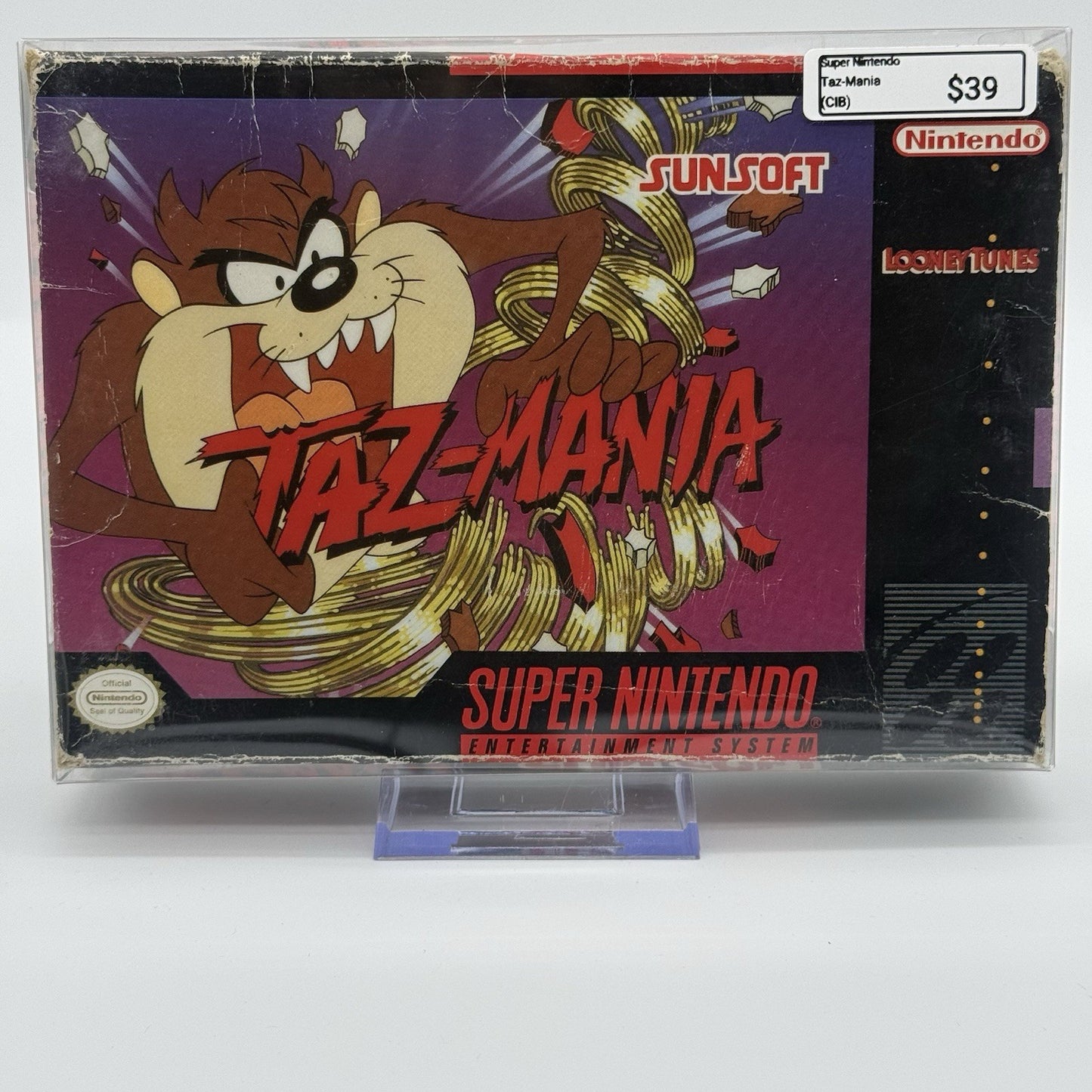 Taz-Mania (Super Nintendo SNES, 1993) Game CIB Complete in Box + Manual - Tested15