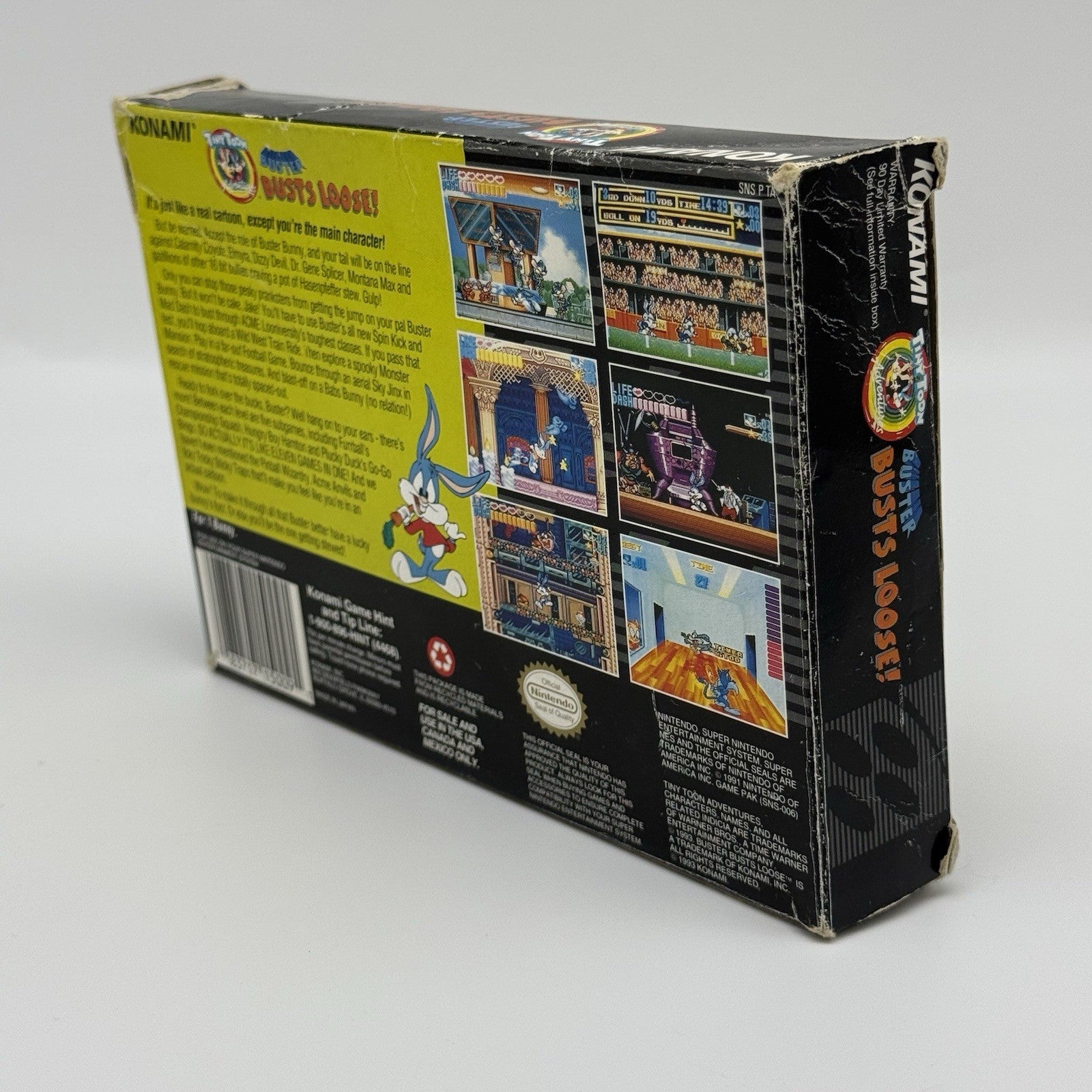 Tiny Toon Buster Busts Loose SNES Super Nintendo Game In Box (No Manual) TESTED17