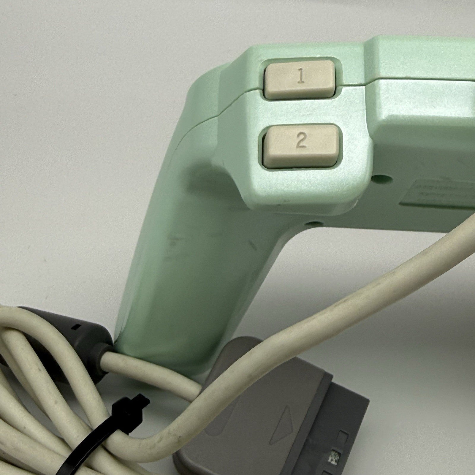 PS1 ASCII Sony PSX Playstation Turbo Fire Rapid Motion Turquoise Controller Rare8