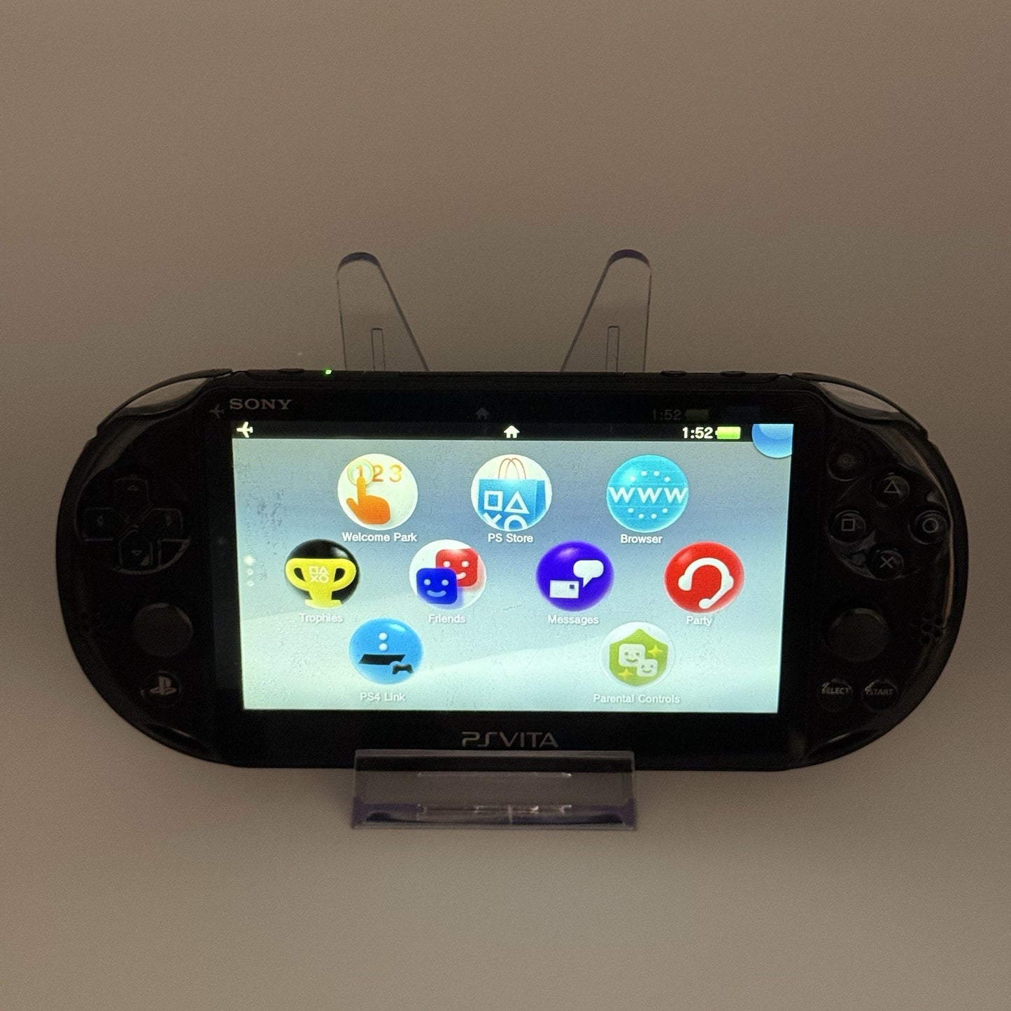 Sony PS Vita Slim PCH-2000 Black Console, Charger, Case - Tested (*Screen Wear*)1