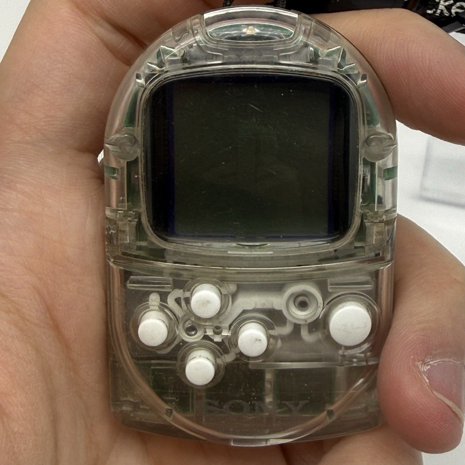 Sony Playstation Pocket Station Transparent Clear +Strap SCPH-4000 LCD Burn USA8