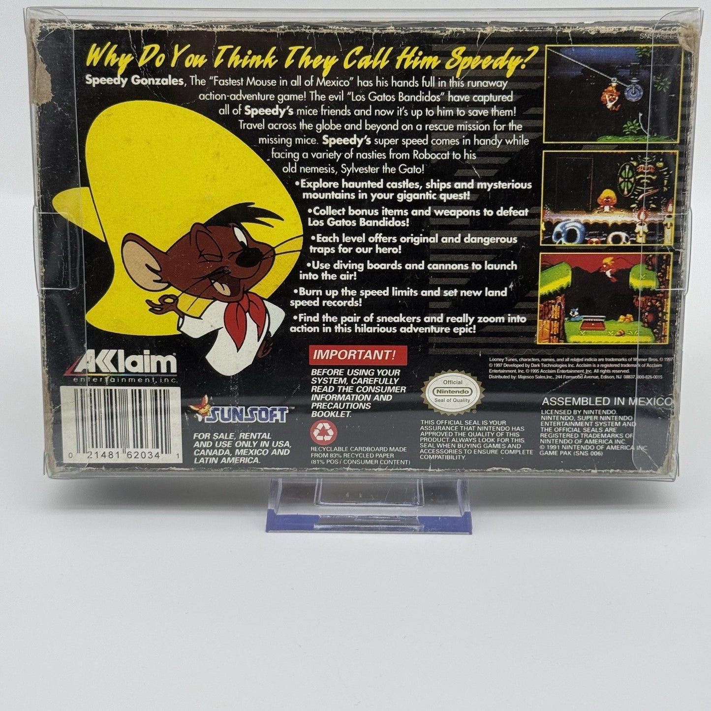 Speedy Gonzales: Los Gatos Bandidos SNES Super Nintendo 1994 CIB Complete Tested12