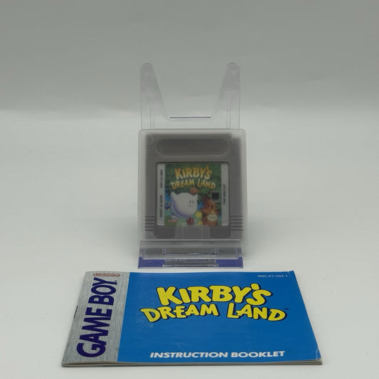 Kirby's Dream Land Nintendo Game Boy 1992 Cartridge Case and Manual Tested Works0