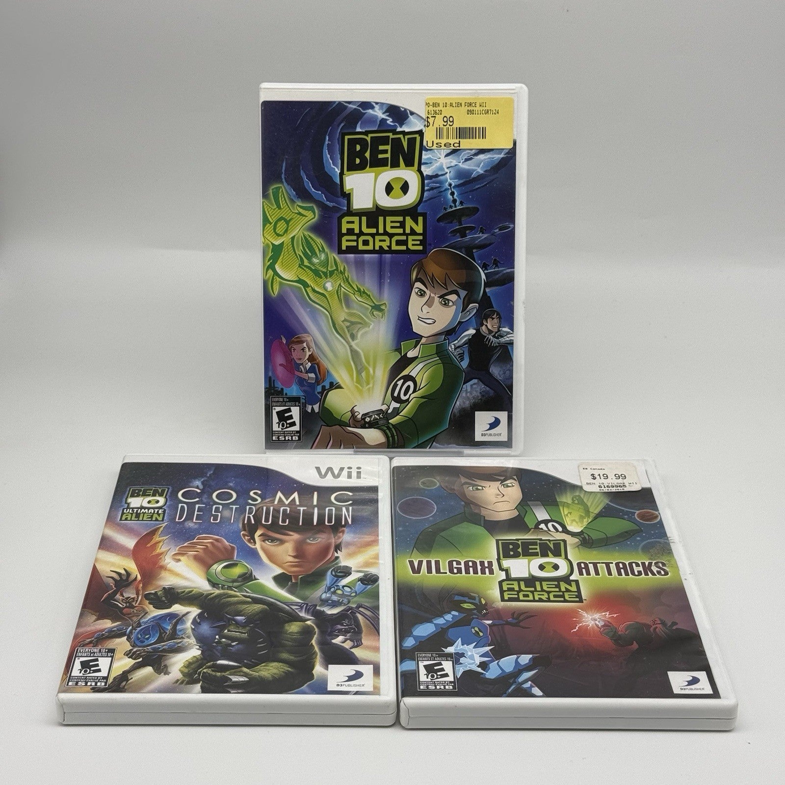 Ben 10: Cosmic Destruction, Alien Force, Vilgax Attacks Nintendo Wii Lot Tested0