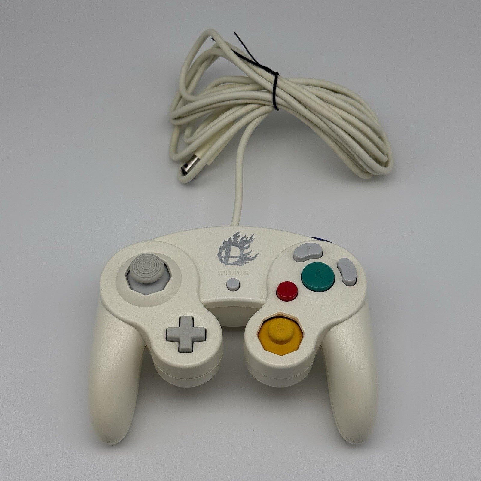 Official Nintendo GameCube Controller OEM Super Smash Bros. White DOL-003 Tested0