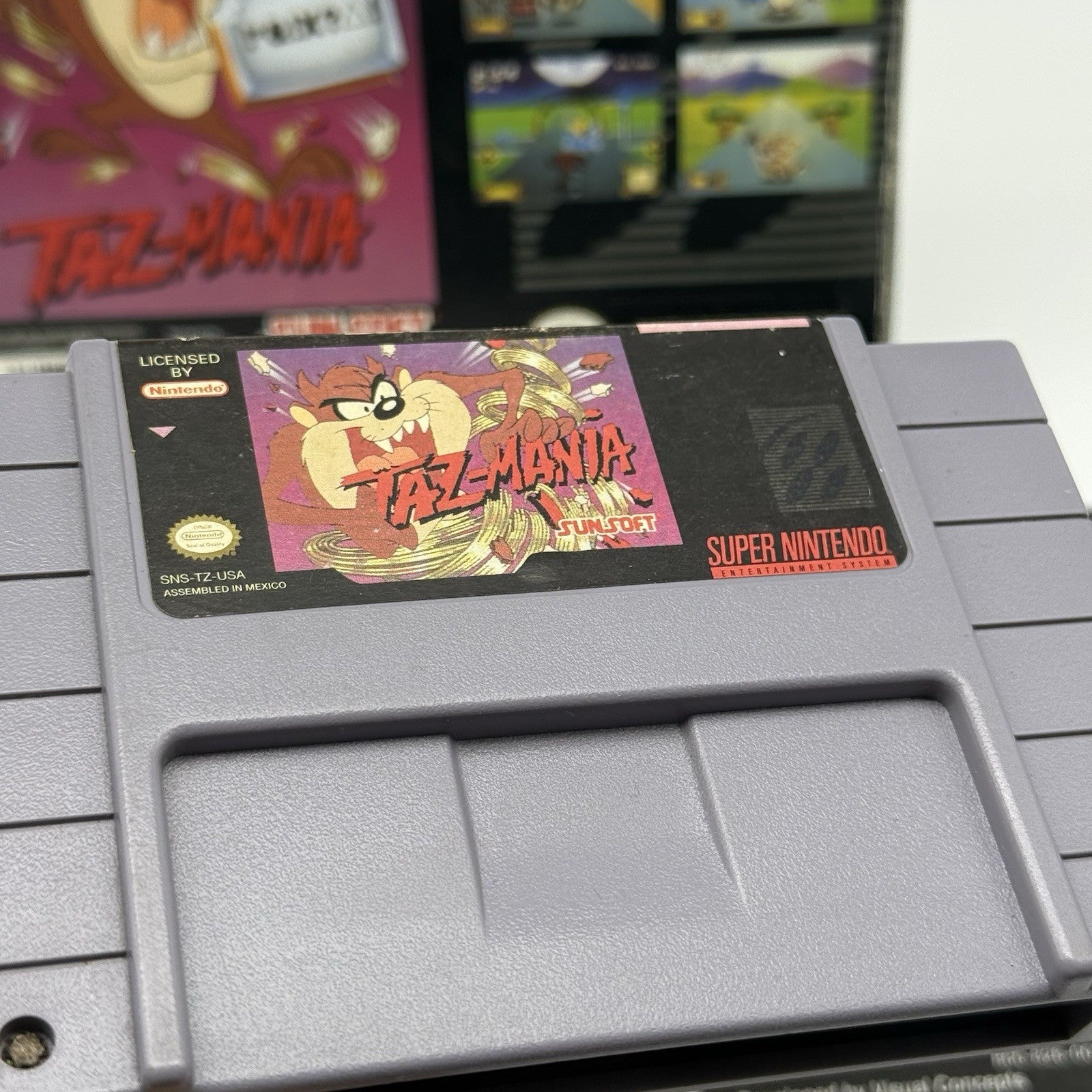 Taz-Mania (Super Nintendo SNES, 1993) Game CIB Complete in Box + Manual - Tested4
