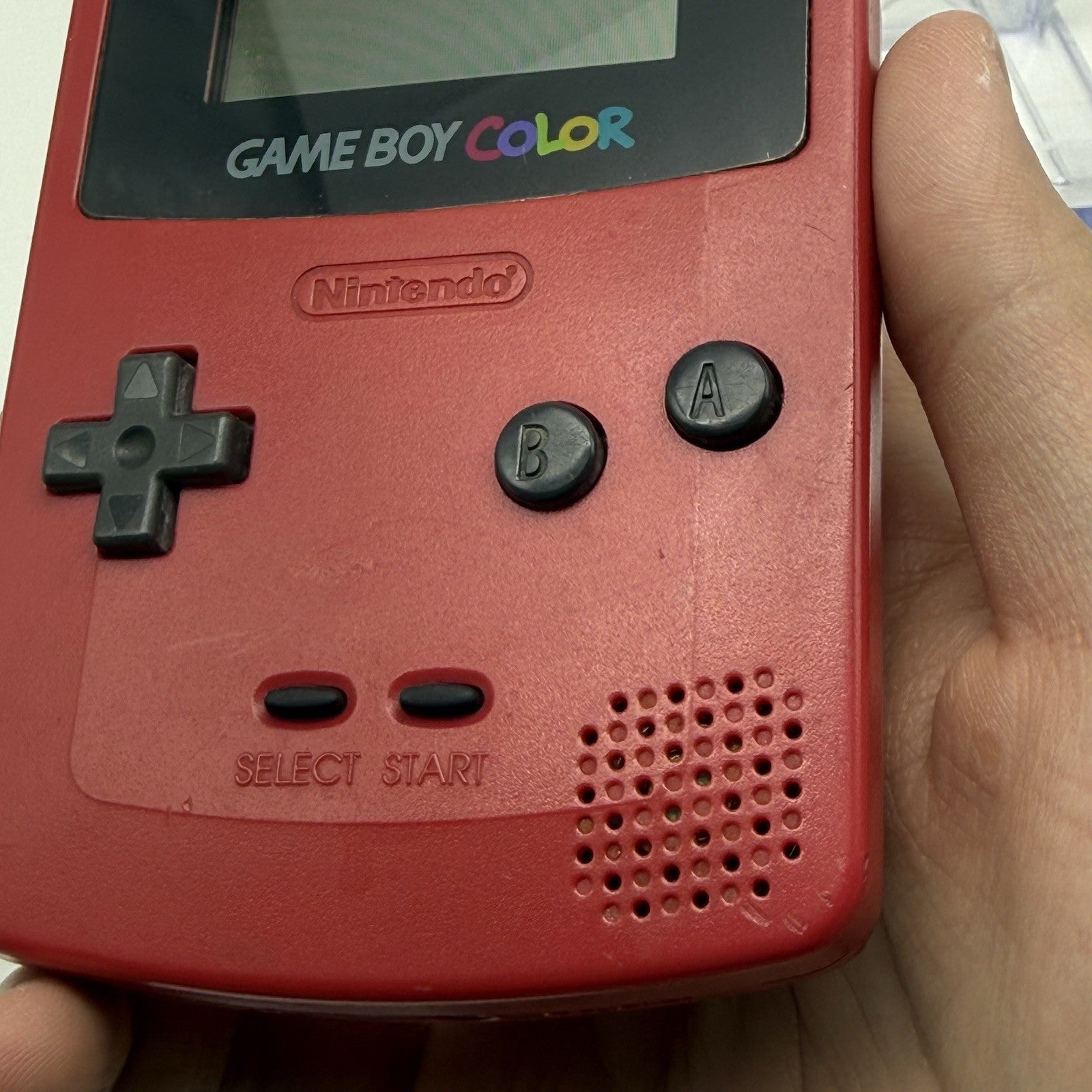 Nintendo Gameboy Boy Color Berry Red Console GBC CGB-001 - Tested Working9