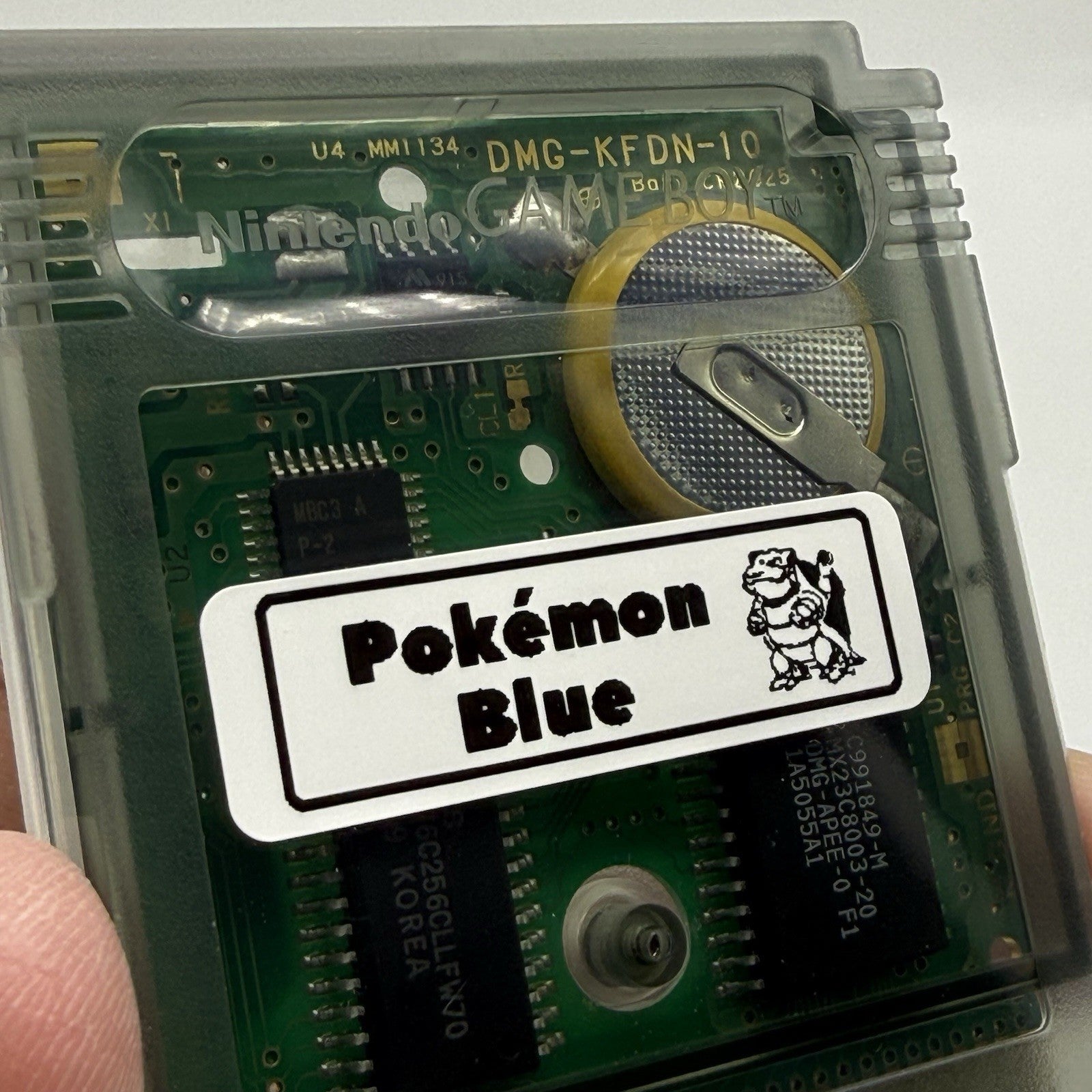 Nintendo Gameboy Pokemon Blue (No label) | AUTHENTIC | NEW BATTERY - Tested1