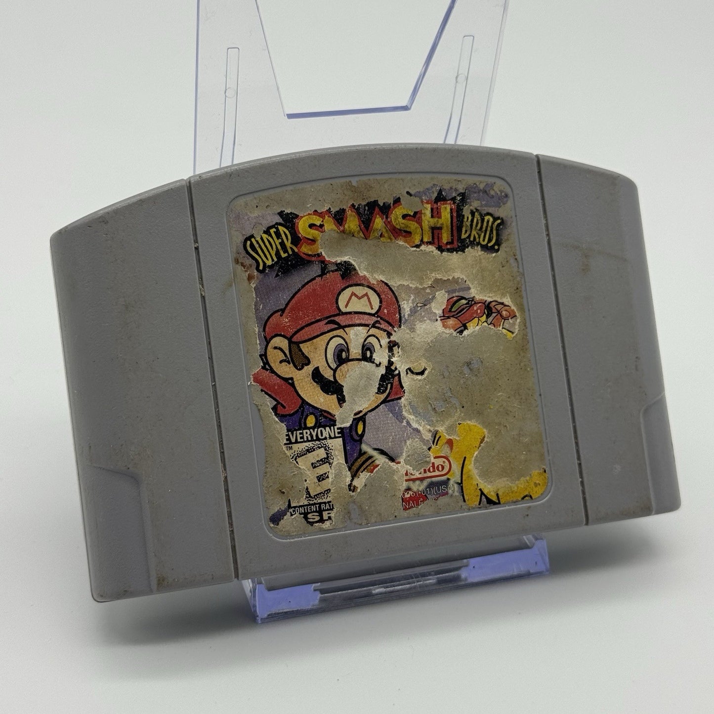 Super Smash Bros. Video Game Cartridge (Nintendo N64 1996) Label Wear - Tested1