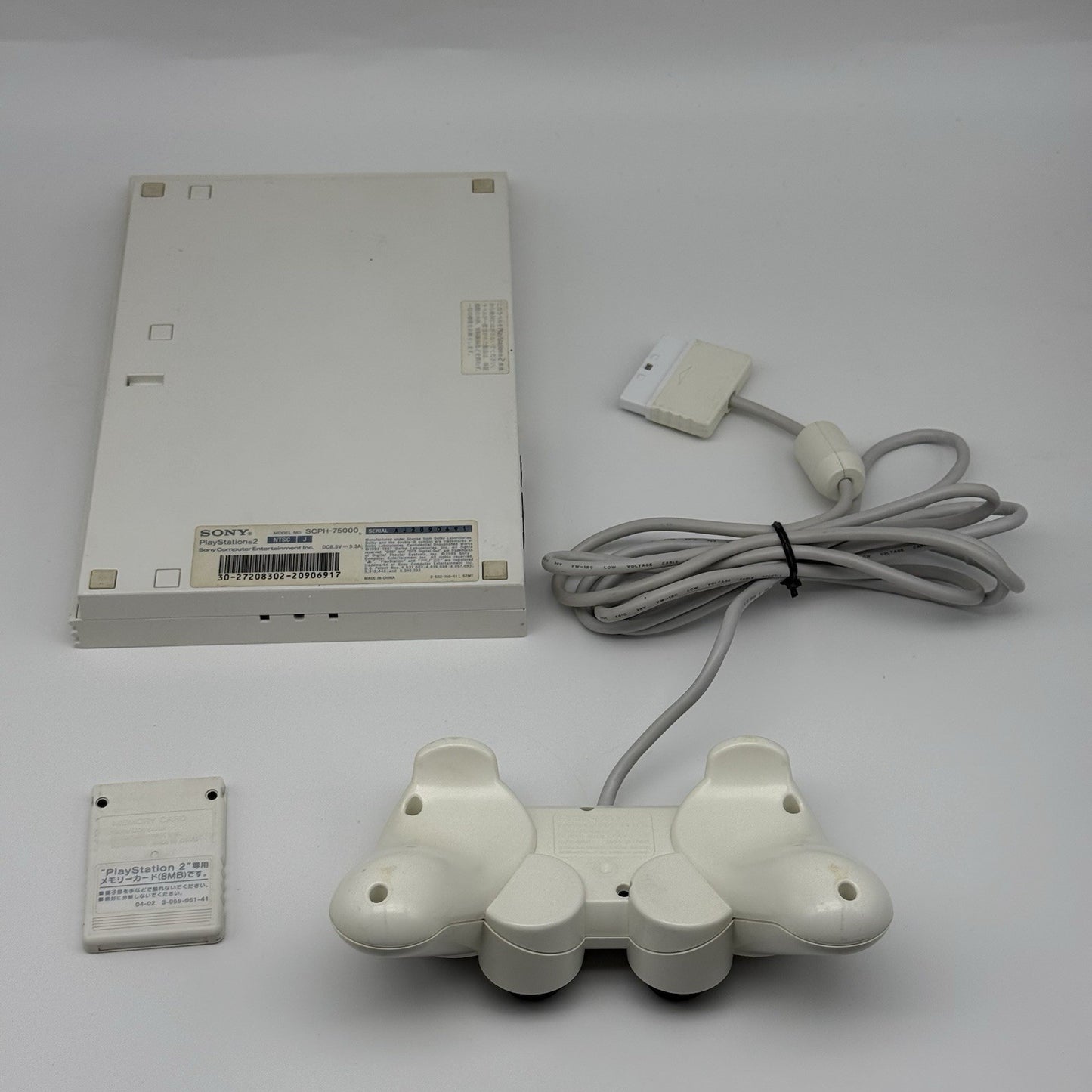 Sony PlayStation 2 PS2 Slim White Console Controller, Memory, Cables Region Free1