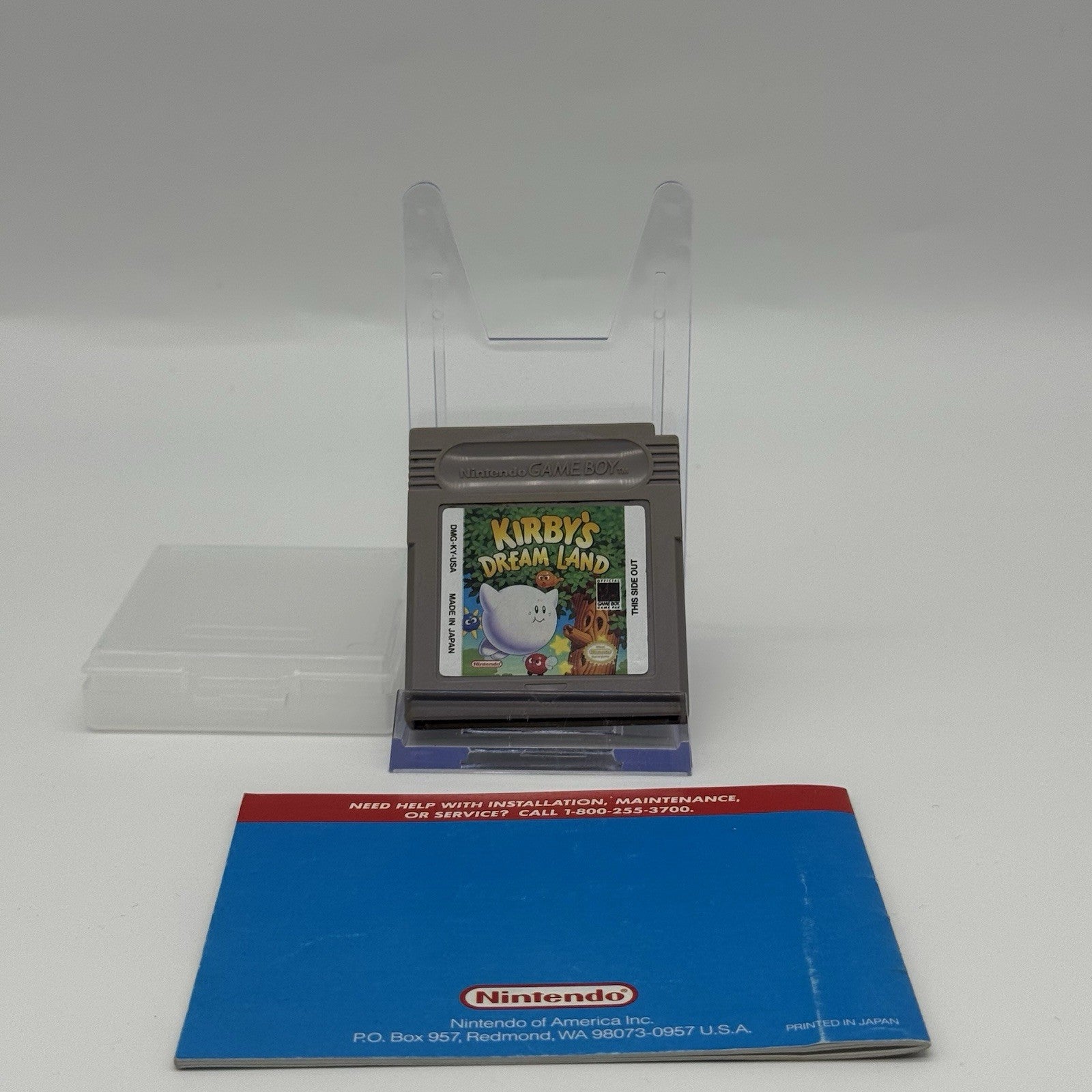 Kirby's Dream Land Nintendo Game Boy 1992 Cartridge Case and Manual Tested Works1