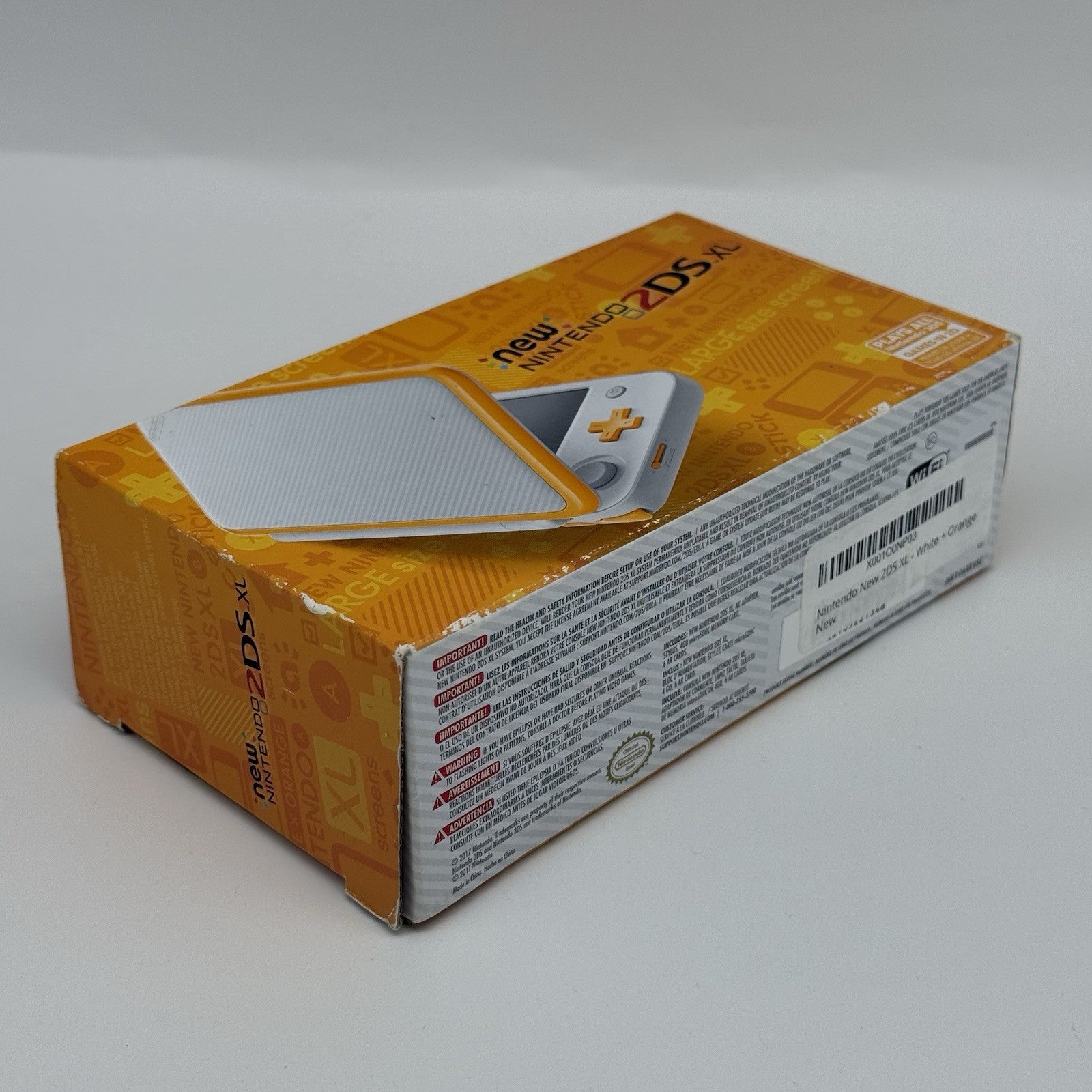 “new” Nintendo 2DS 3DS XL Console White Orange Console, Charger, Box - Tested18