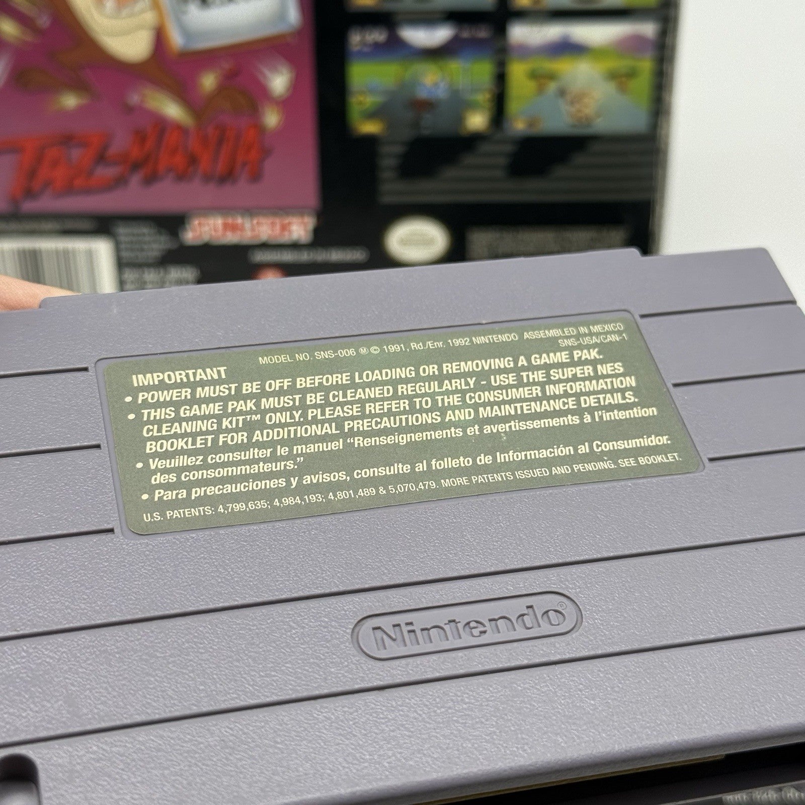 Taz-Mania (Super Nintendo SNES, 1993) Game CIB Complete in Box + Manual - Tested5