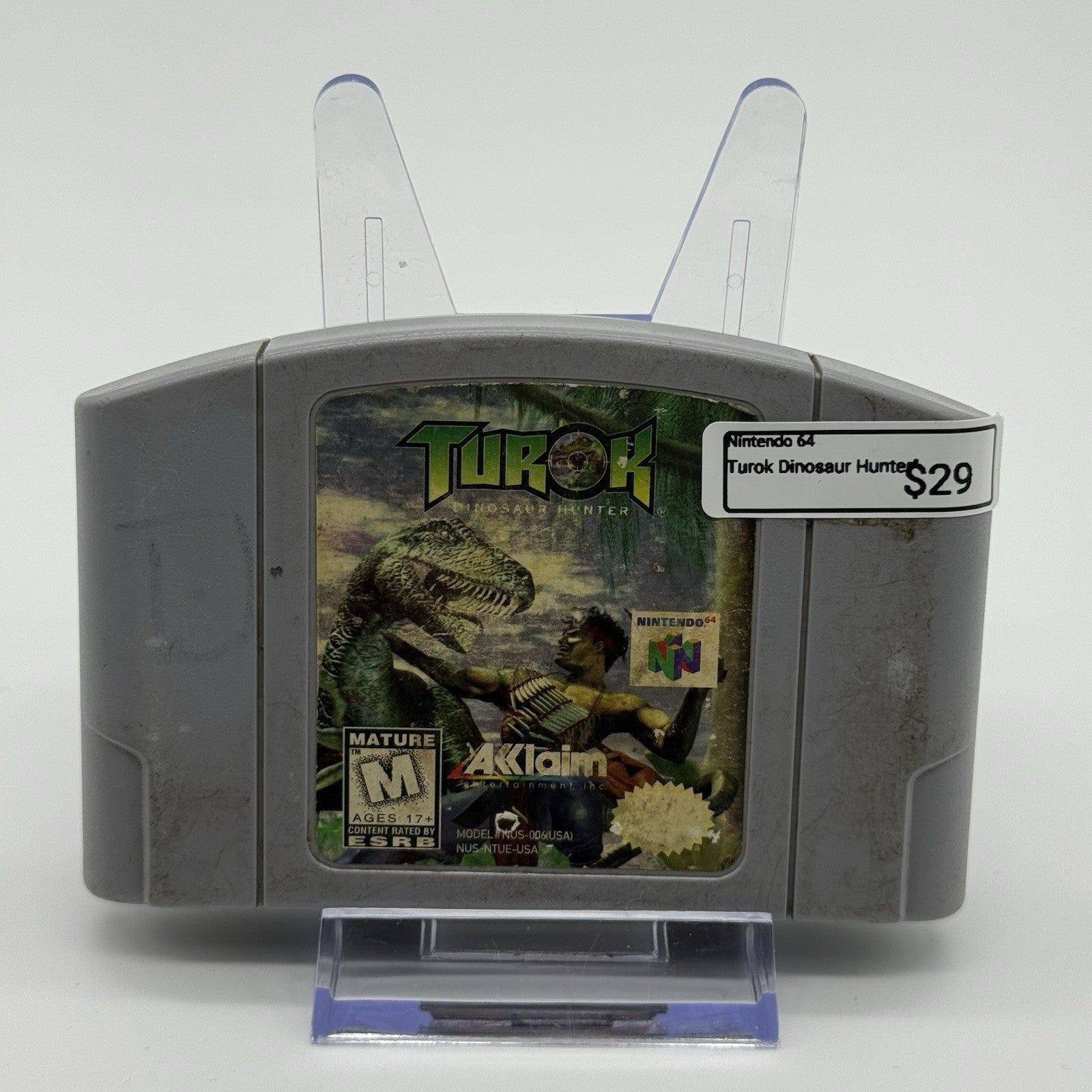 Turok Dinosaur Hunter (Nintendo 64, 1997) N64 Game Cartridge - Tested0
