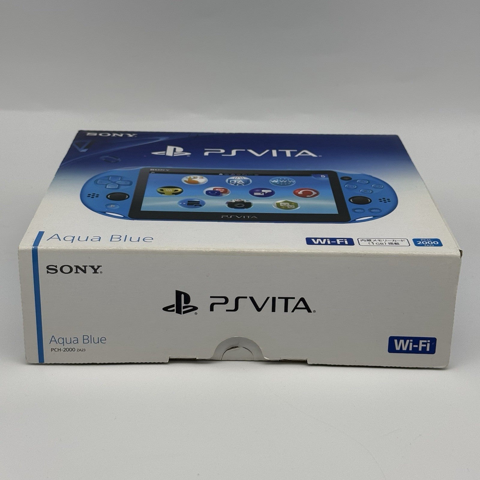 PS Vita PCH-2000 Console w/Box, Case, Charger Region Free Aqua Blue - Tested USA22