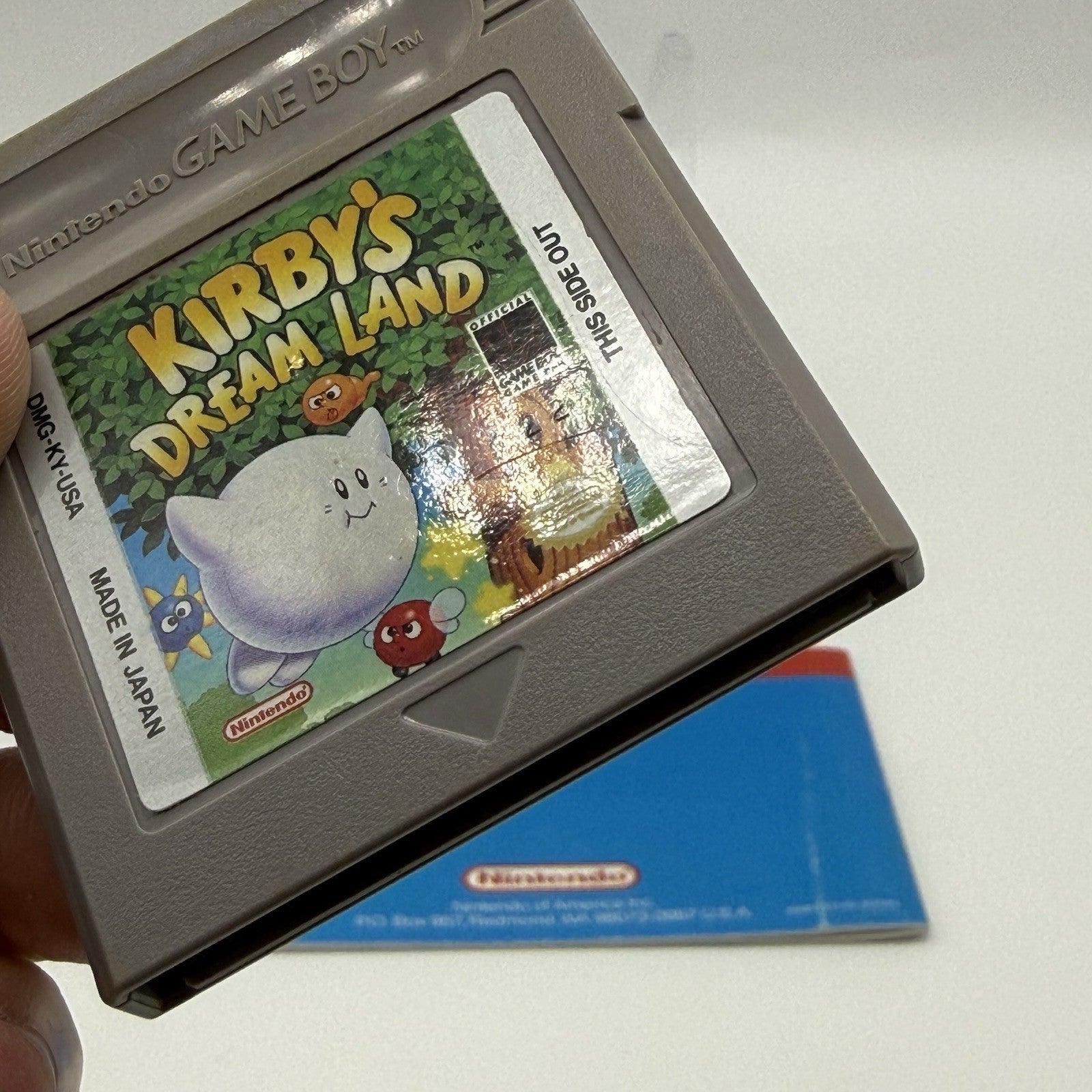 Kirby's Dream Land Nintendo Game Boy 1992 Cartridge Case and Manual Tested Works2