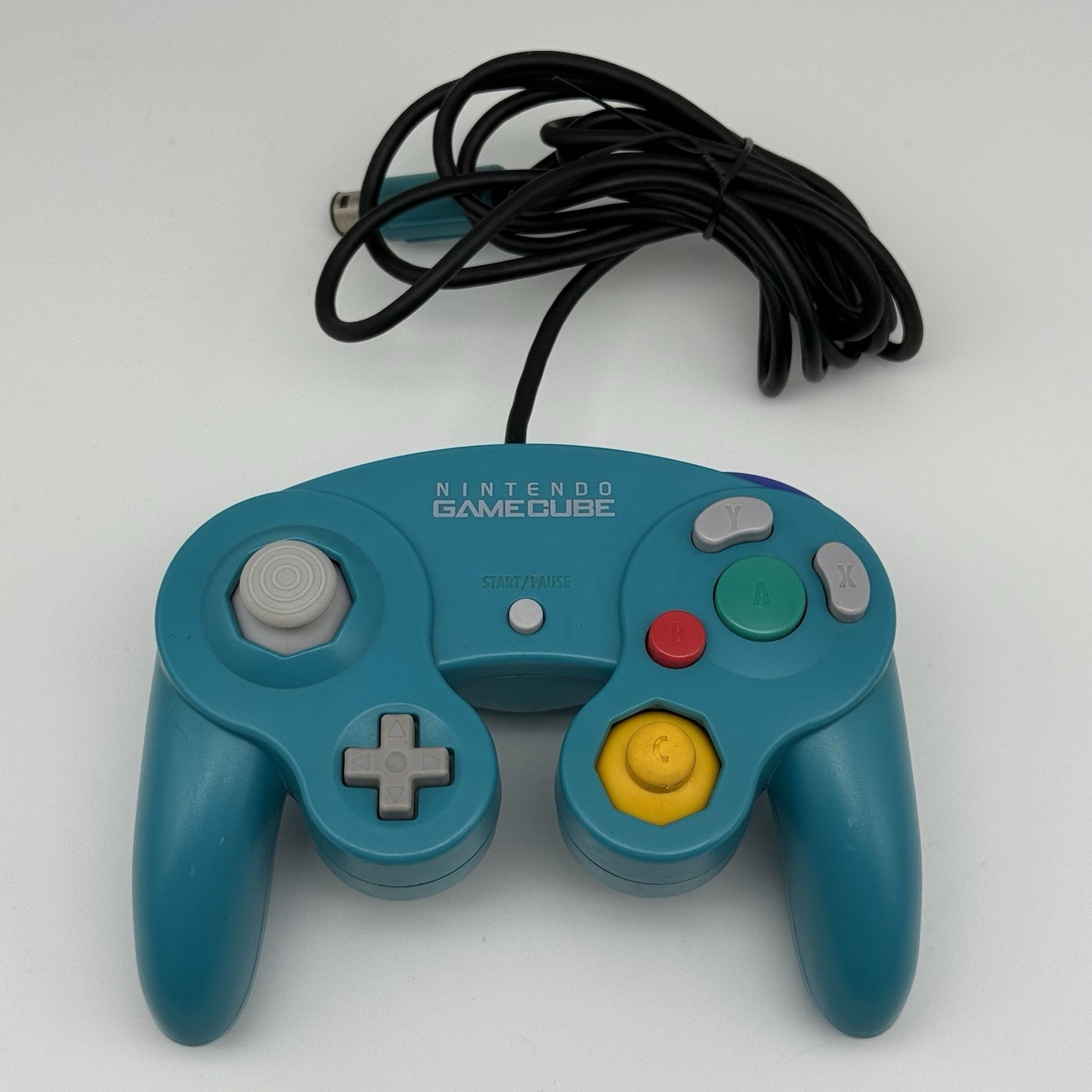 Official Nintendo GameCube Controller Pad Teal Emerald Blue Tight Stick T3 OEM0