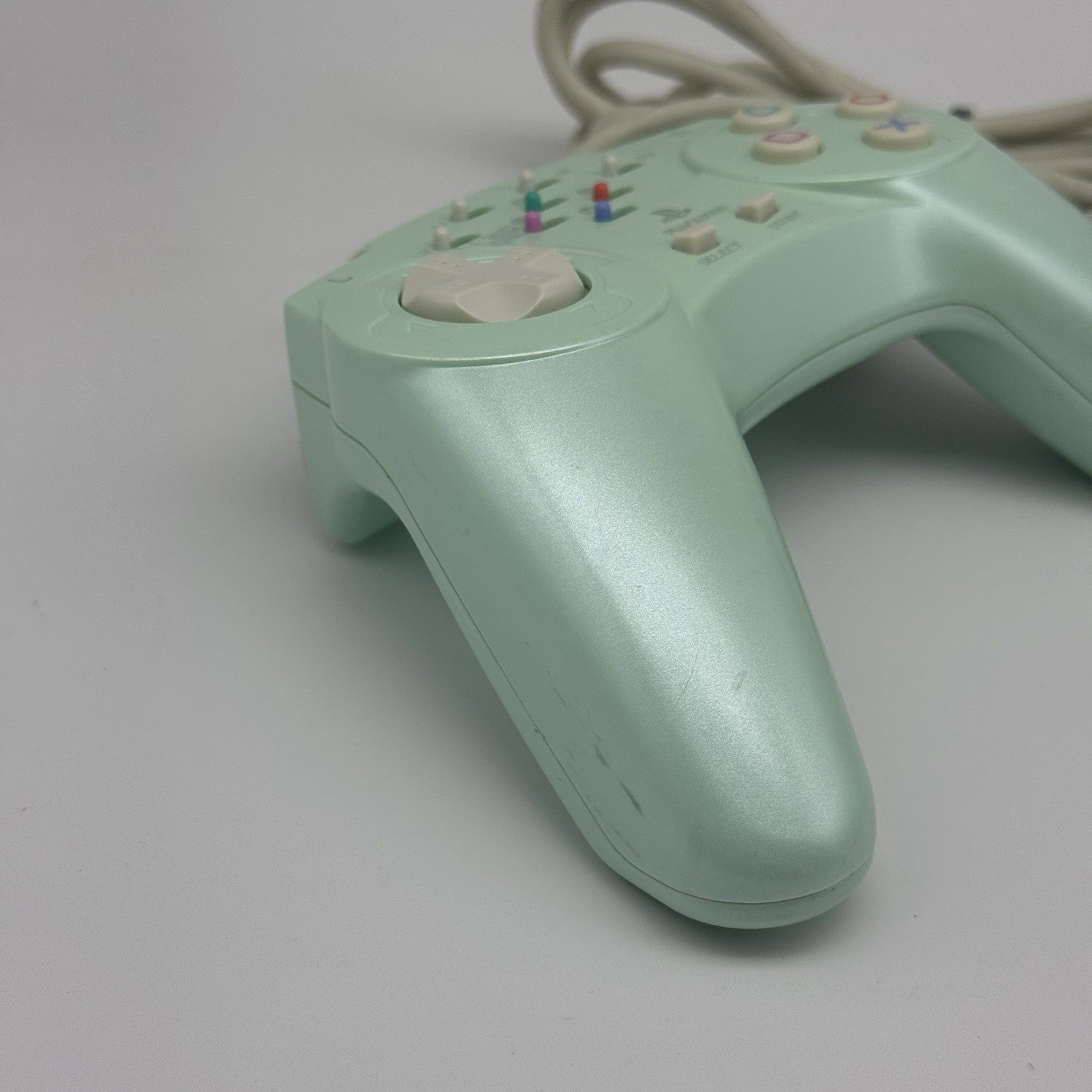 PS1 ASCII Sony PSX Playstation Turbo Fire Rapid Motion Turquoise Controller Rare3