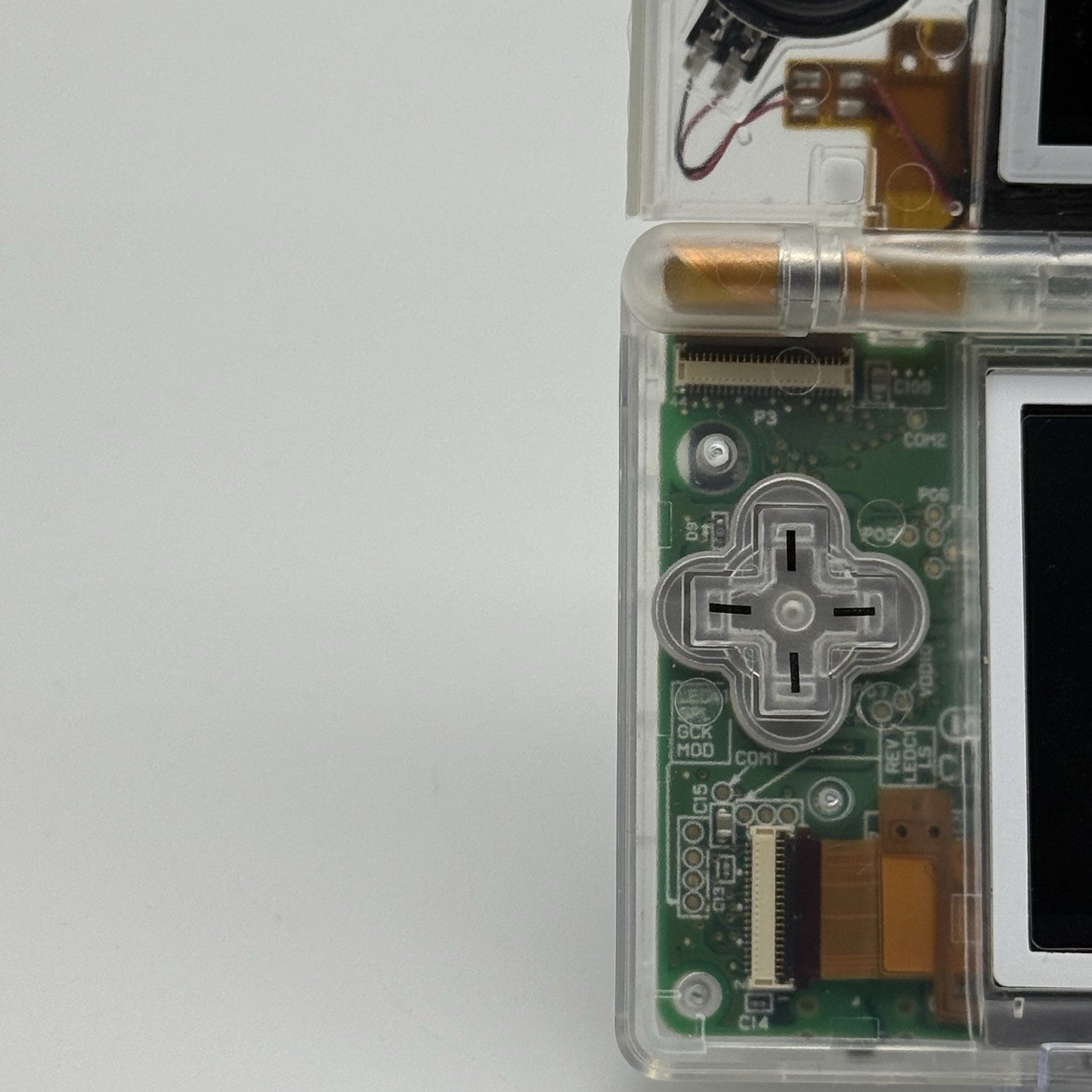 Nintendo DS Lite Transparent Clear Console Reshell w/Charger Tested Region Free3