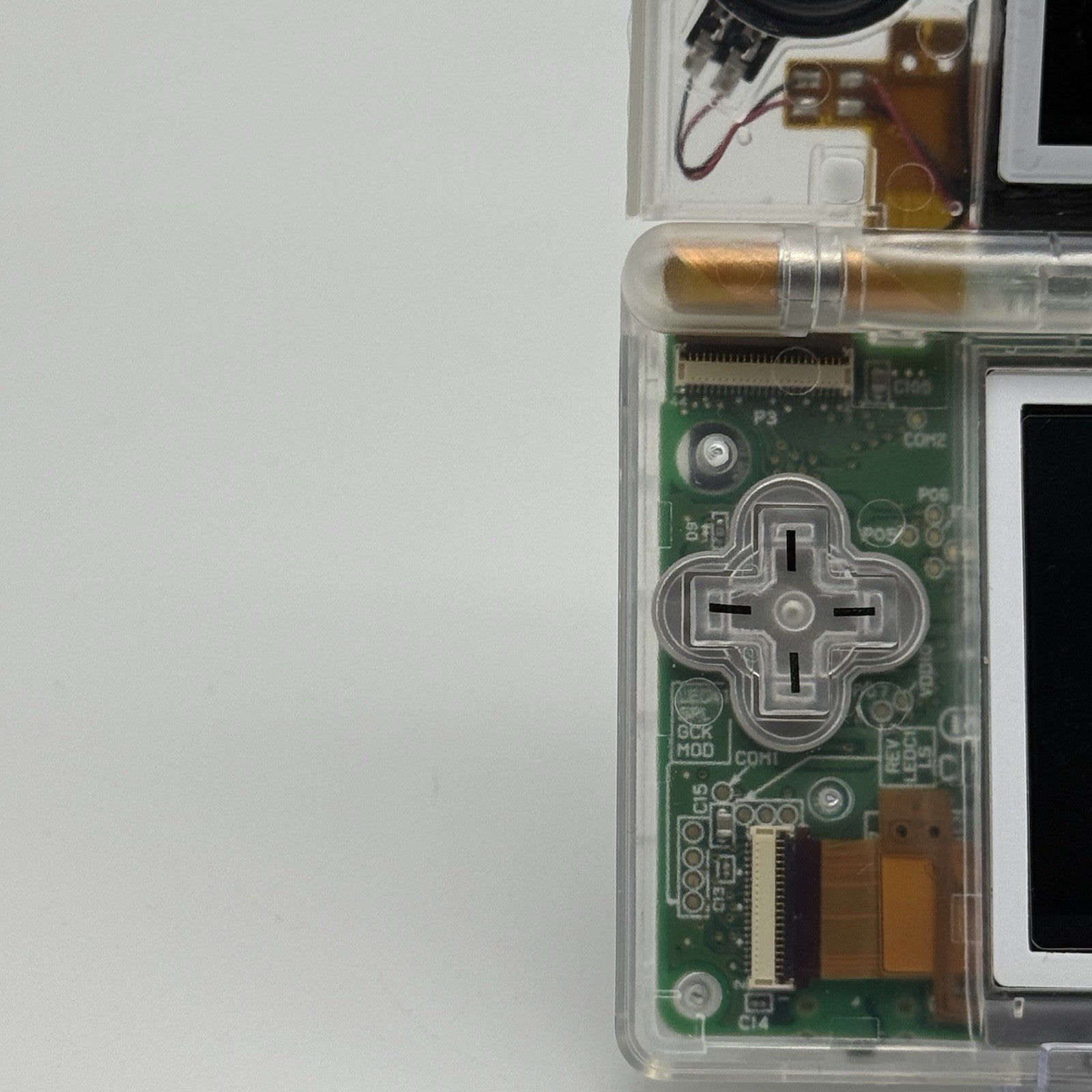 Nintendo DS Lite Transparent Clear Console Reshell w/Charger Tested Region Free3