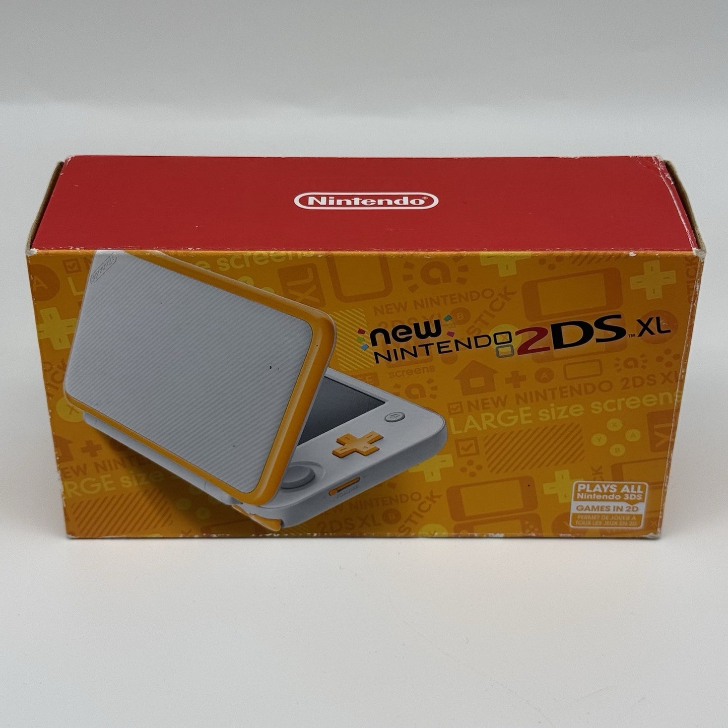 “new” Nintendo 2DS 3DS XL Console White Orange Console, Charger, Box - Tested13