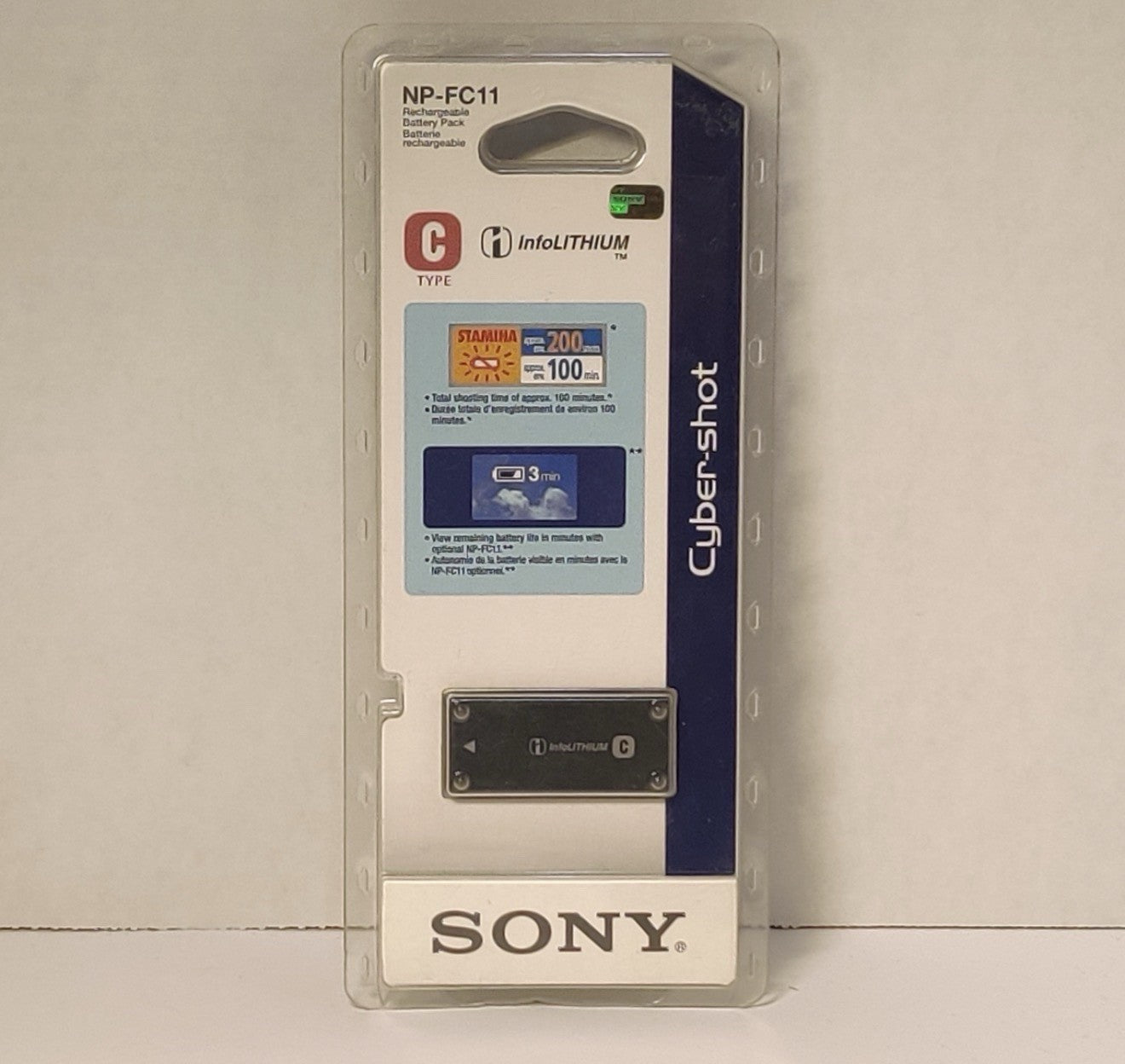 ORIGINAL Sony NP-FC11 STAMINA C-Type Battery 2.8Wh Cyber-Shot DSCP8 DSCP10 DSCV10