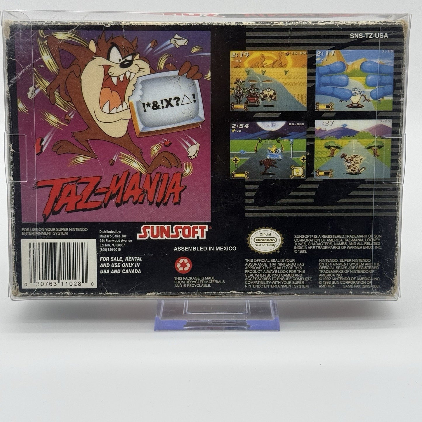 Taz-Mania (Super Nintendo SNES, 1993) Game CIB Complete in Box + Manual - Tested16