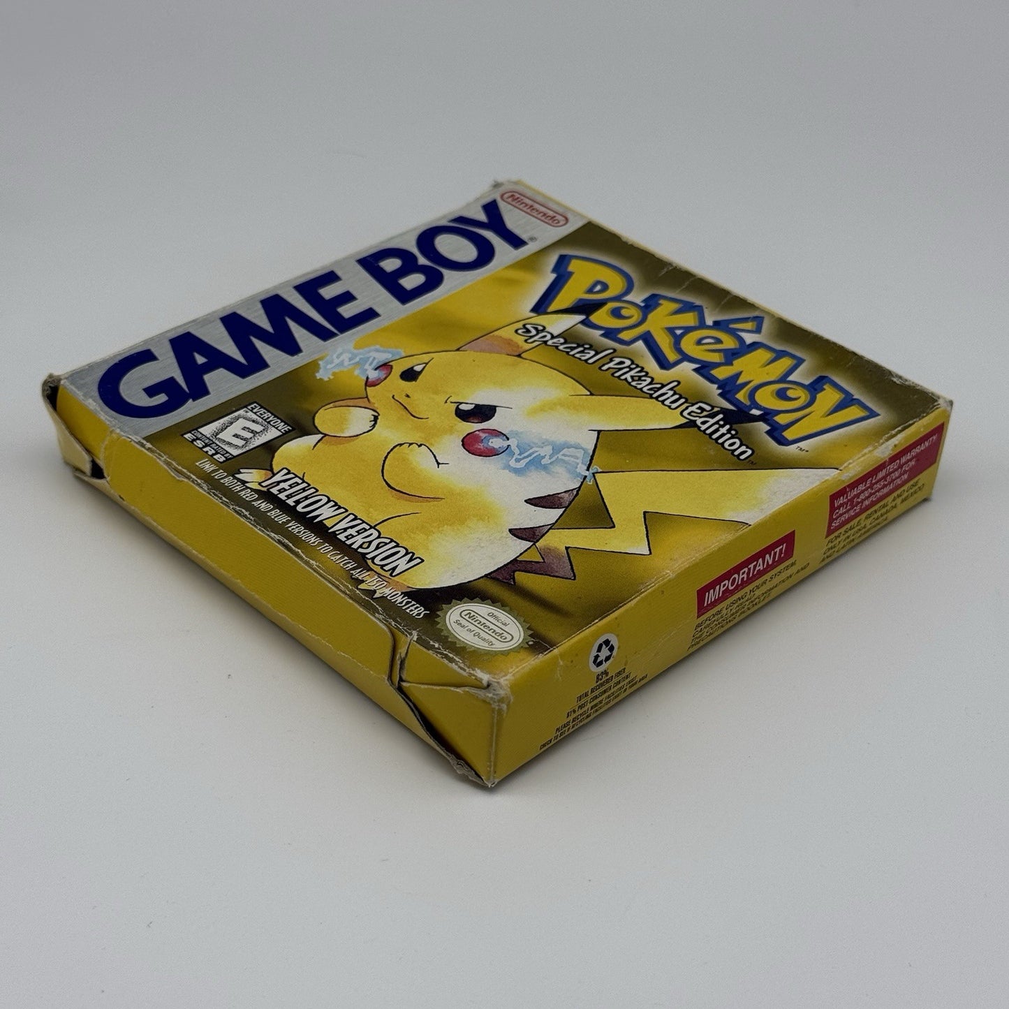 Pokemon Yellow Version Game Boy First Print Boxed New Battery Tested (No Manual)12