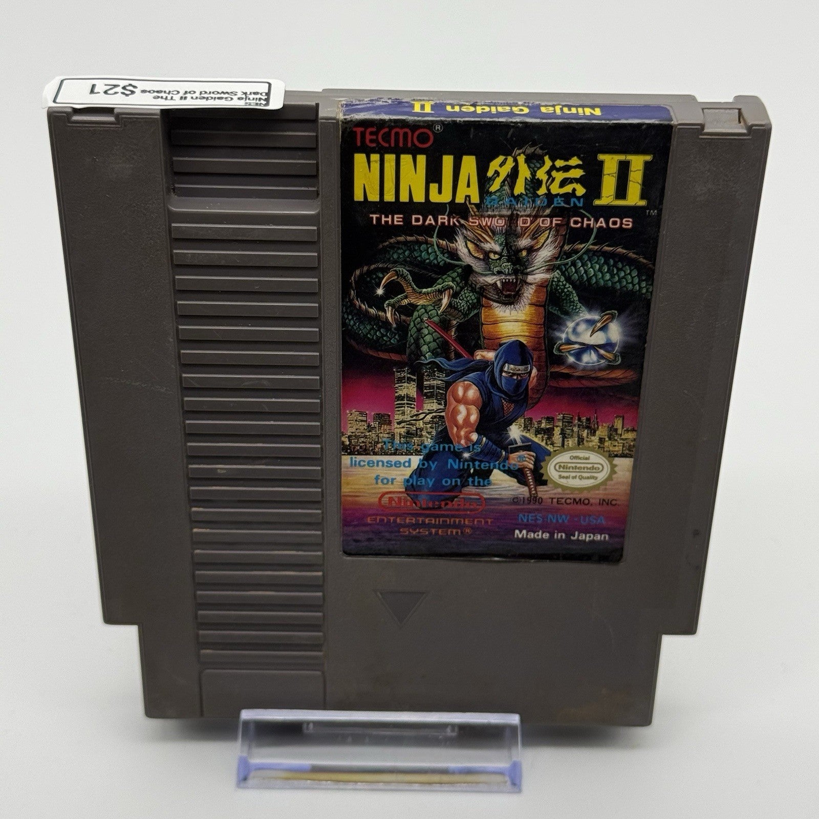 Ninja Gaiden II: The Dark Sword of Chaos, NES Game Cartridge Tested0