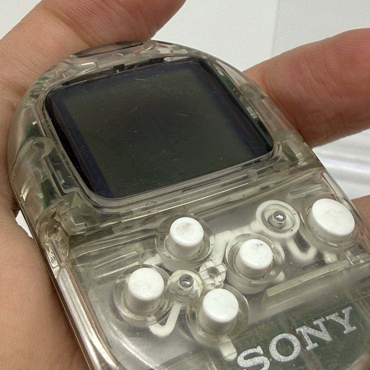 Sony Playstation Pocket Station Transparent Clear +Strap SCPH-4000 LCD Burn USA6