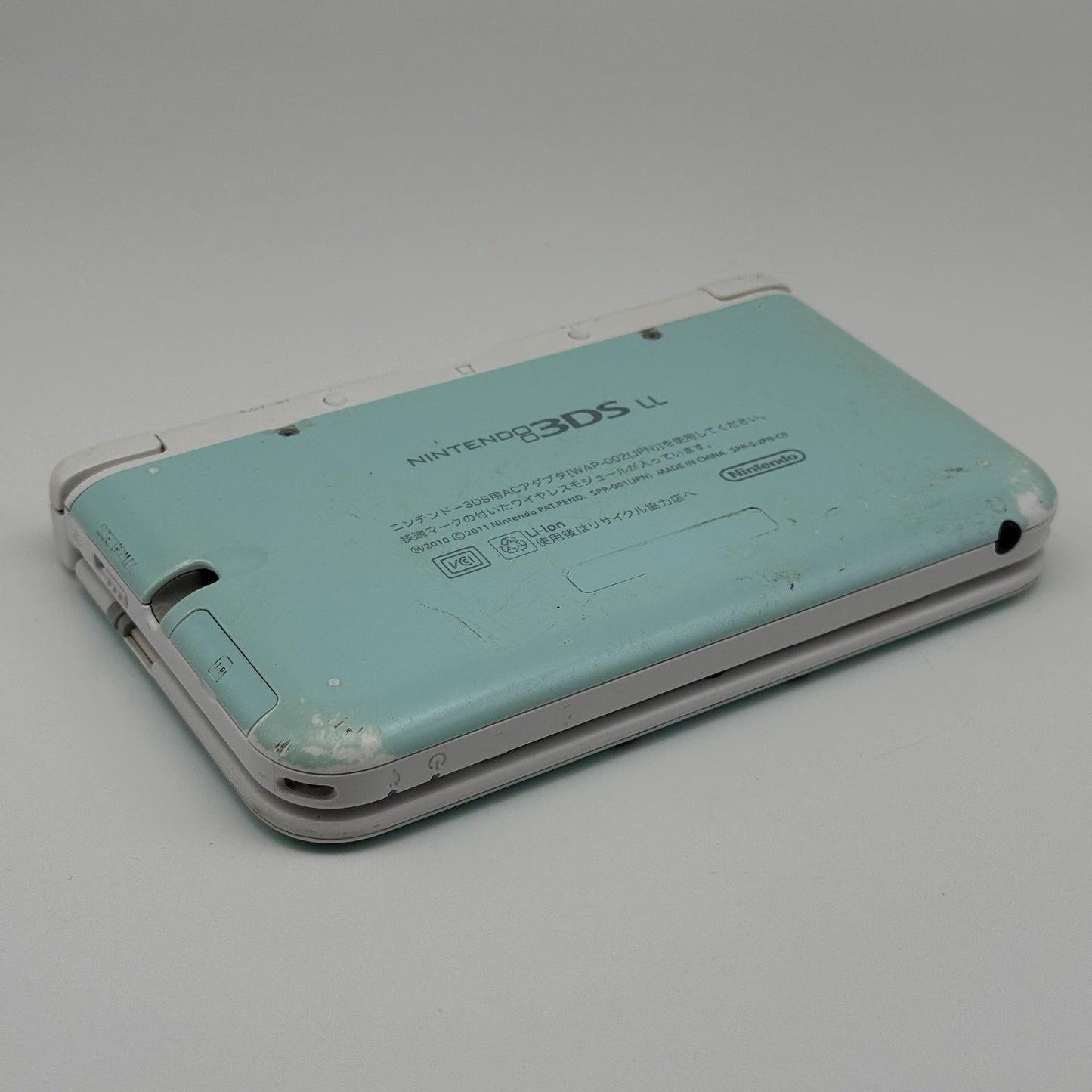 Nintendo 3DS XL LL Mint White Console JP Region - *For Parts Repair* Camera & LR7