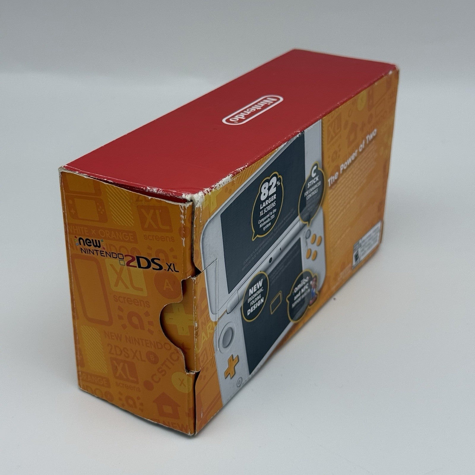 “new” Nintendo 2DS 3DS XL Console White Orange Console, Charger, Box - Tested14
