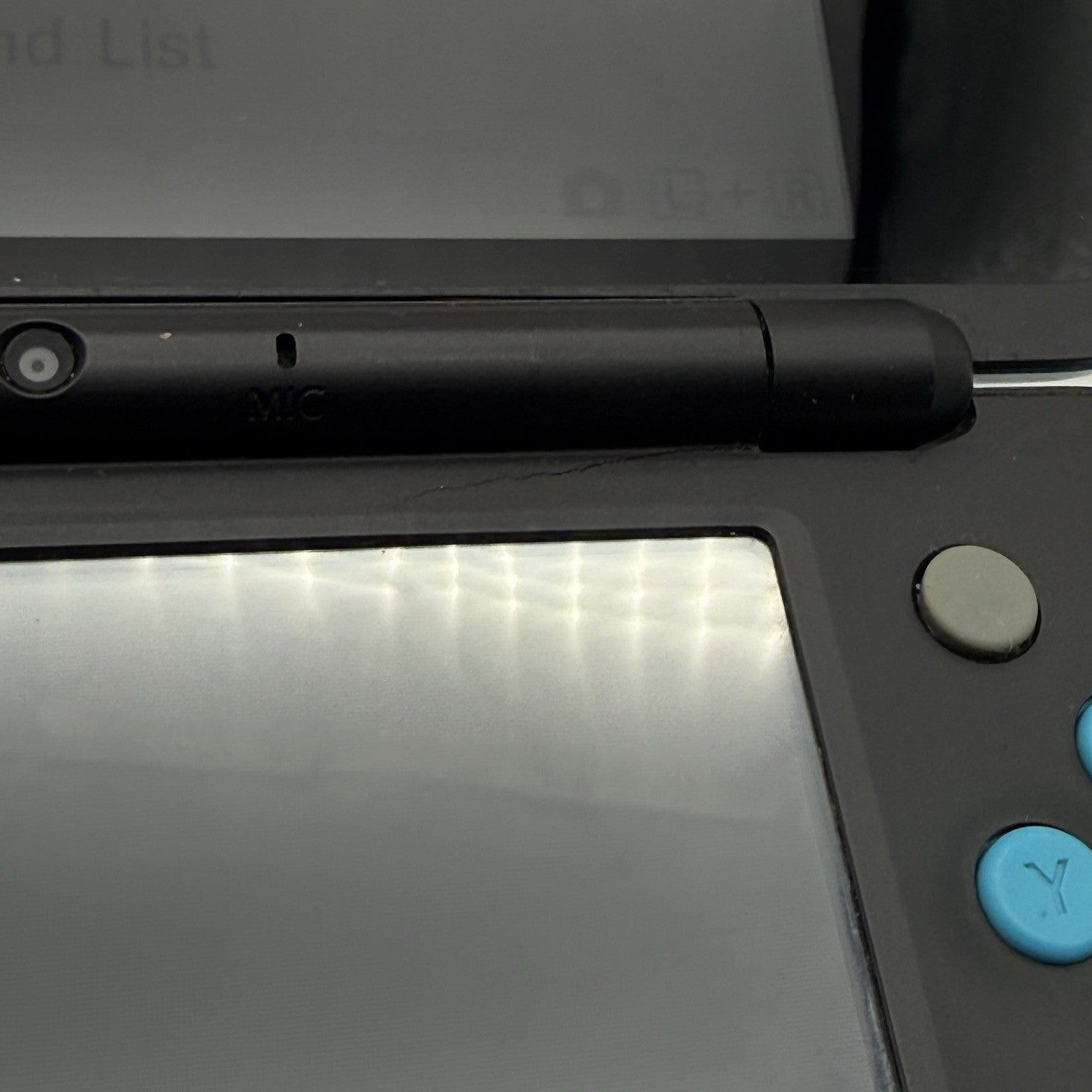 “new” Nintendo 2DS XL Console Black Turquoise w/Charger - Tested Working9