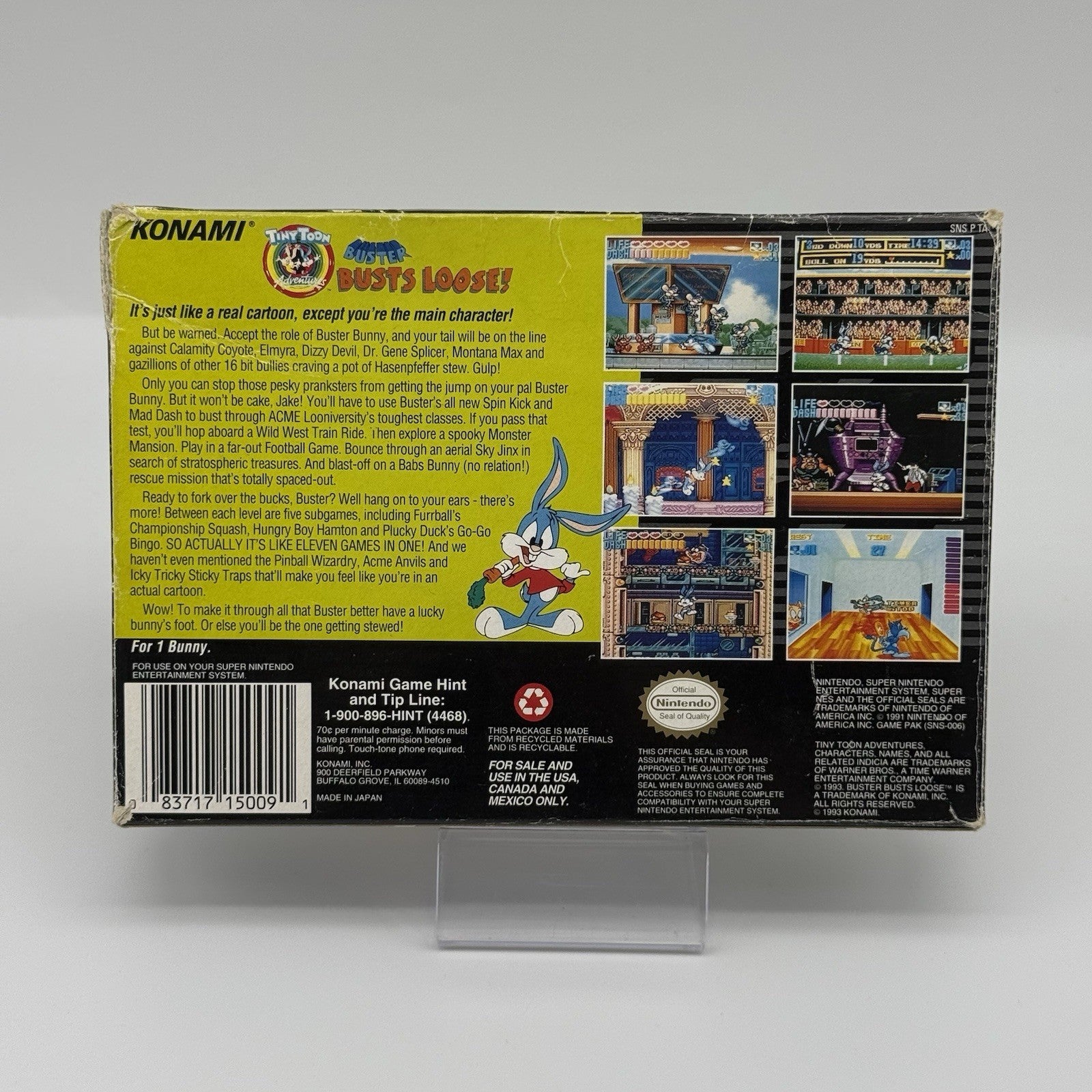 Tiny Toon Buster Busts Loose SNES Super Nintendo Game In Box (No Manual) TESTED5