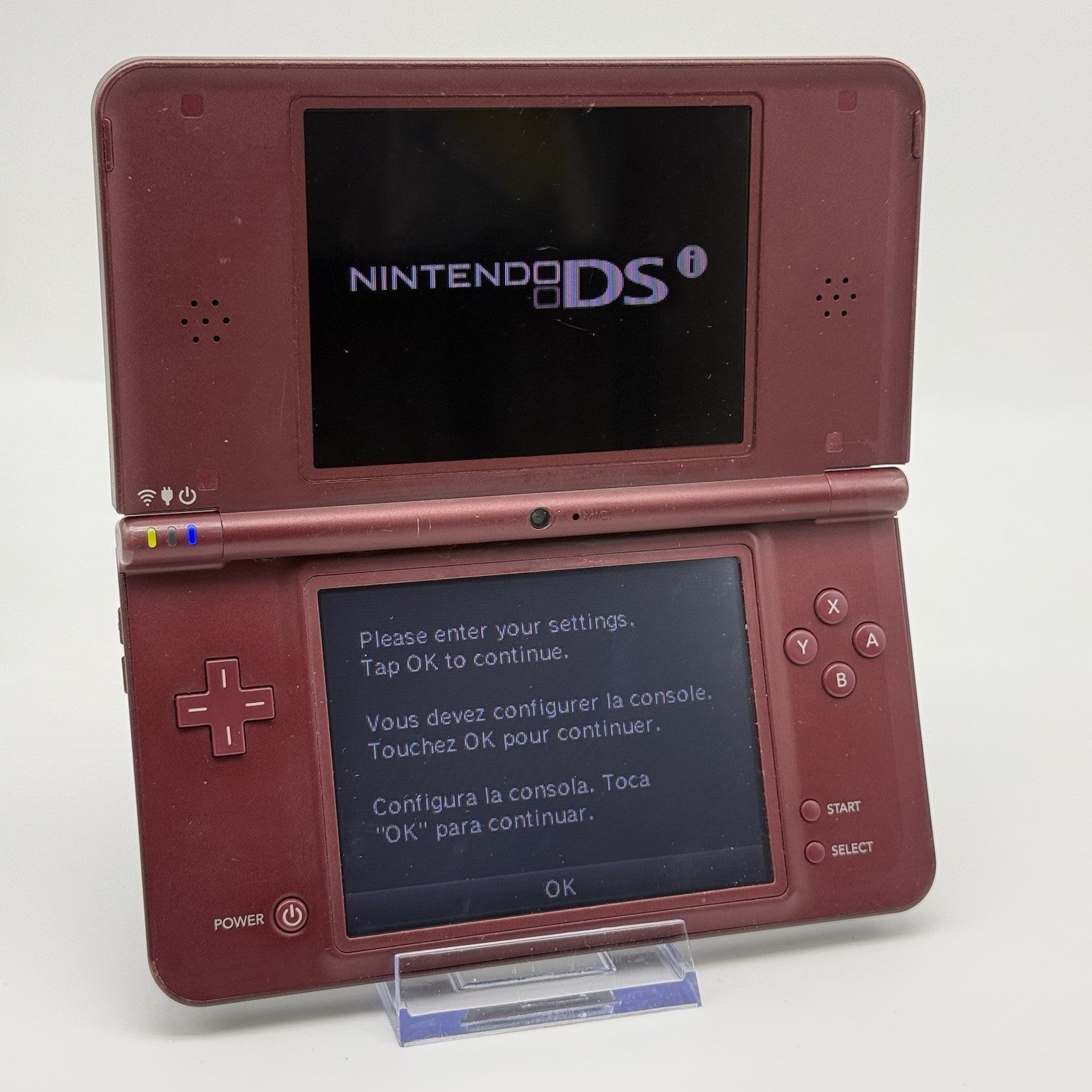 Nintendo DSi XL Burgundy Maroon Wine Red Handheld Console UTL-001 Tested & Works2