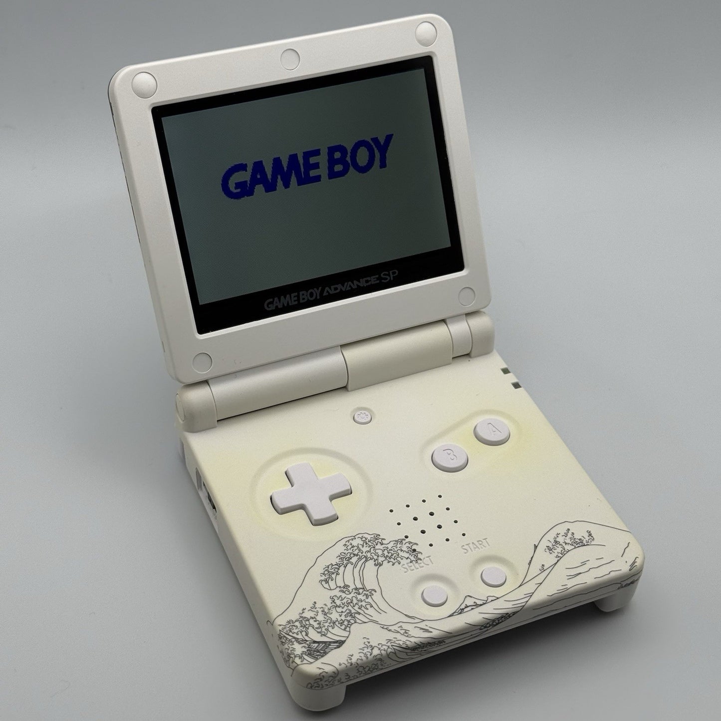 Nintendo Gameboy Advance SP GBA IPS V2 Backlight LCD Console - Great Wave White1