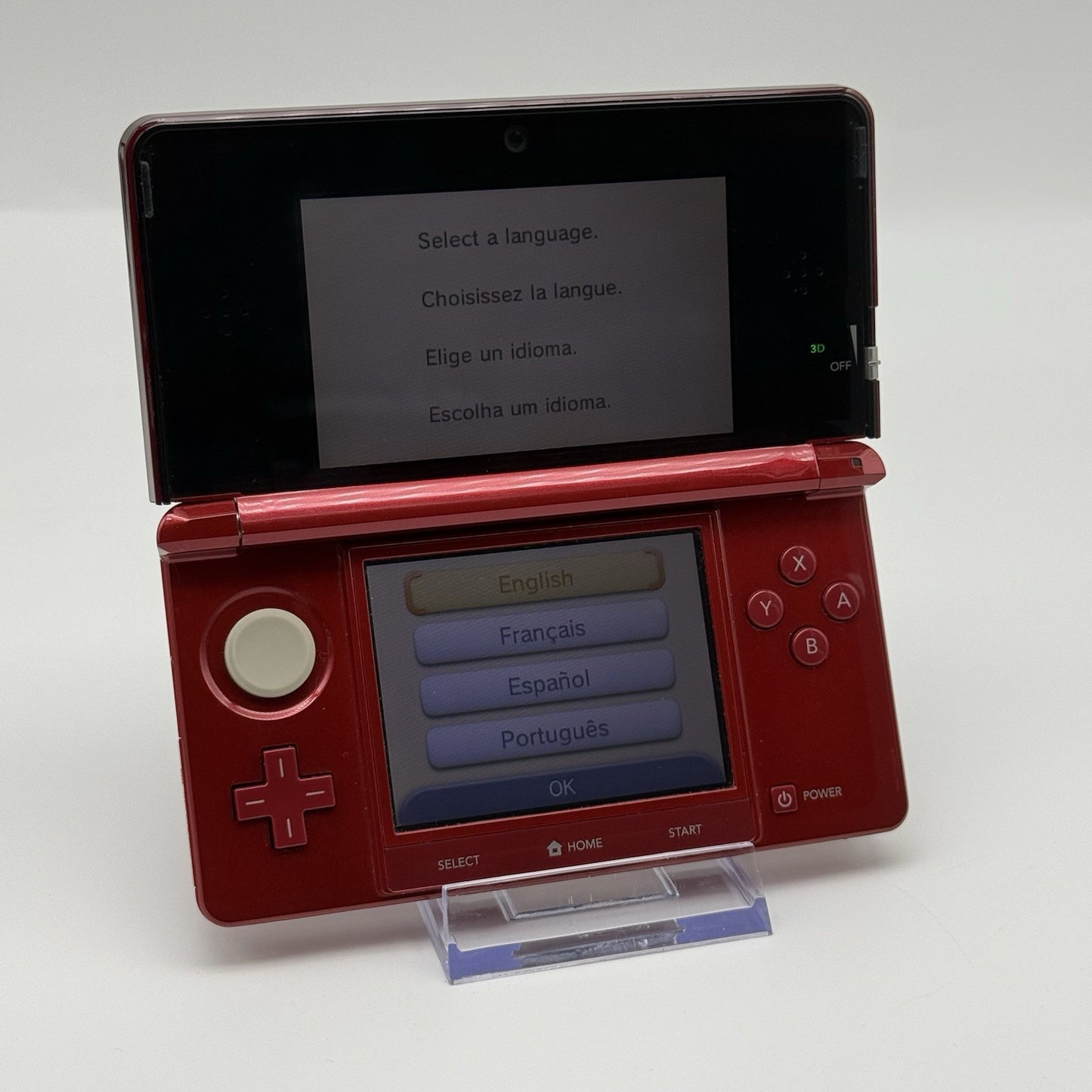 Nintendo 3DS Handheld Console Flame Red (Region Free / NTSC-J) - Tested Working2