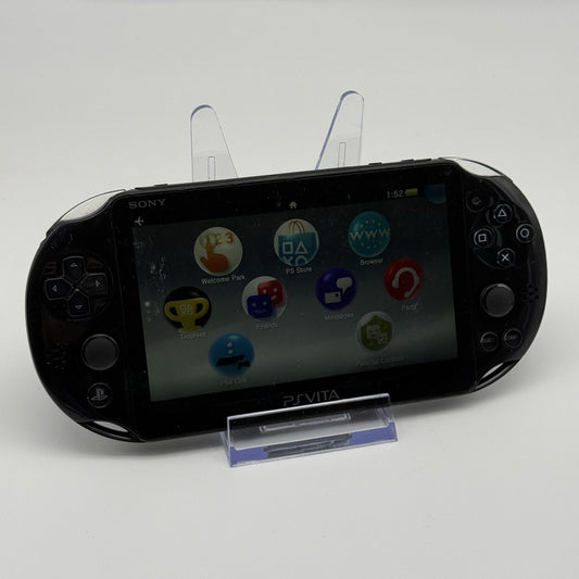 Sony PS Vita PCH-2000 Black Console, Charger, Case - Tested (*Screen Wear*)0