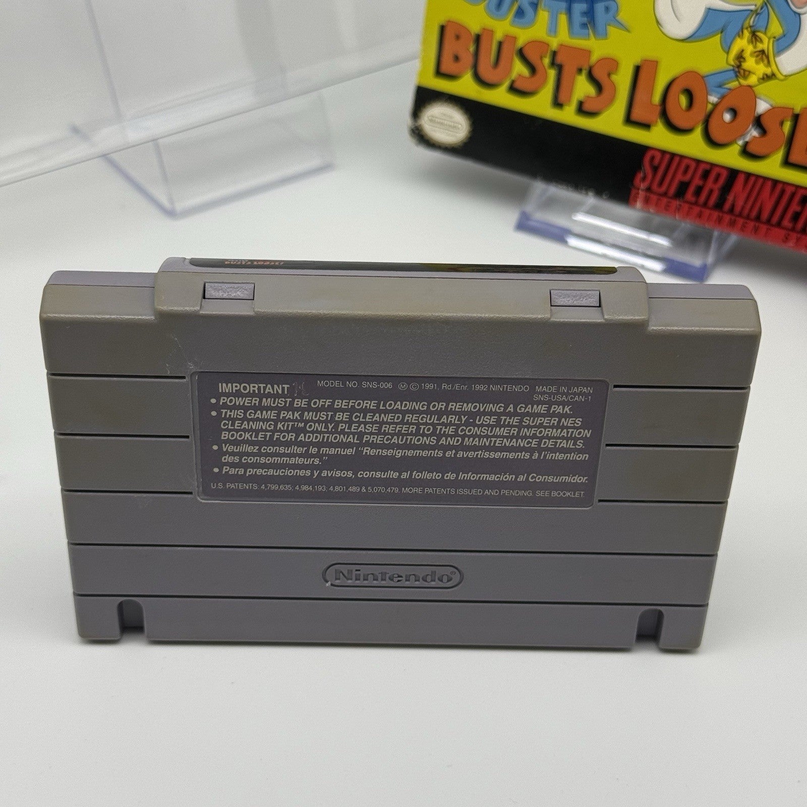 Tiny Toon Buster Busts Loose SNES Super Nintendo Game In Box (No Manual) TESTED3