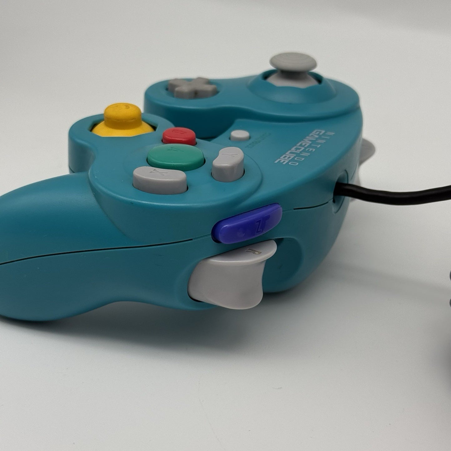 Official Nintendo GameCube Controller Pad Teal Emerald Blue Tight Stick T3 OEM9