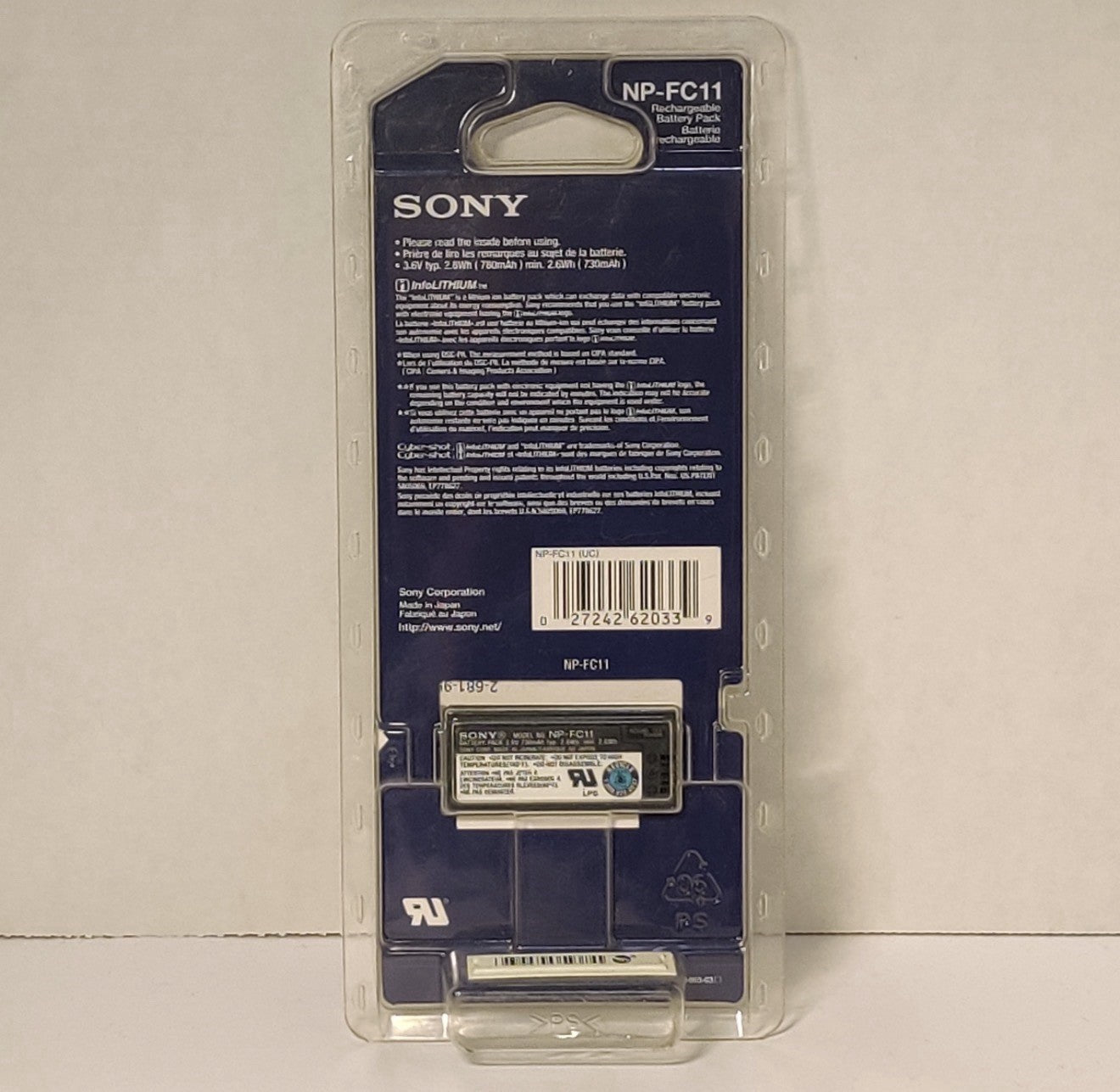 ORIGINAL Sony NP-FC11 STAMINA C-Type Battery 2.8Wh Cyber-Shot DSCP8 DSCP10 DSCV11