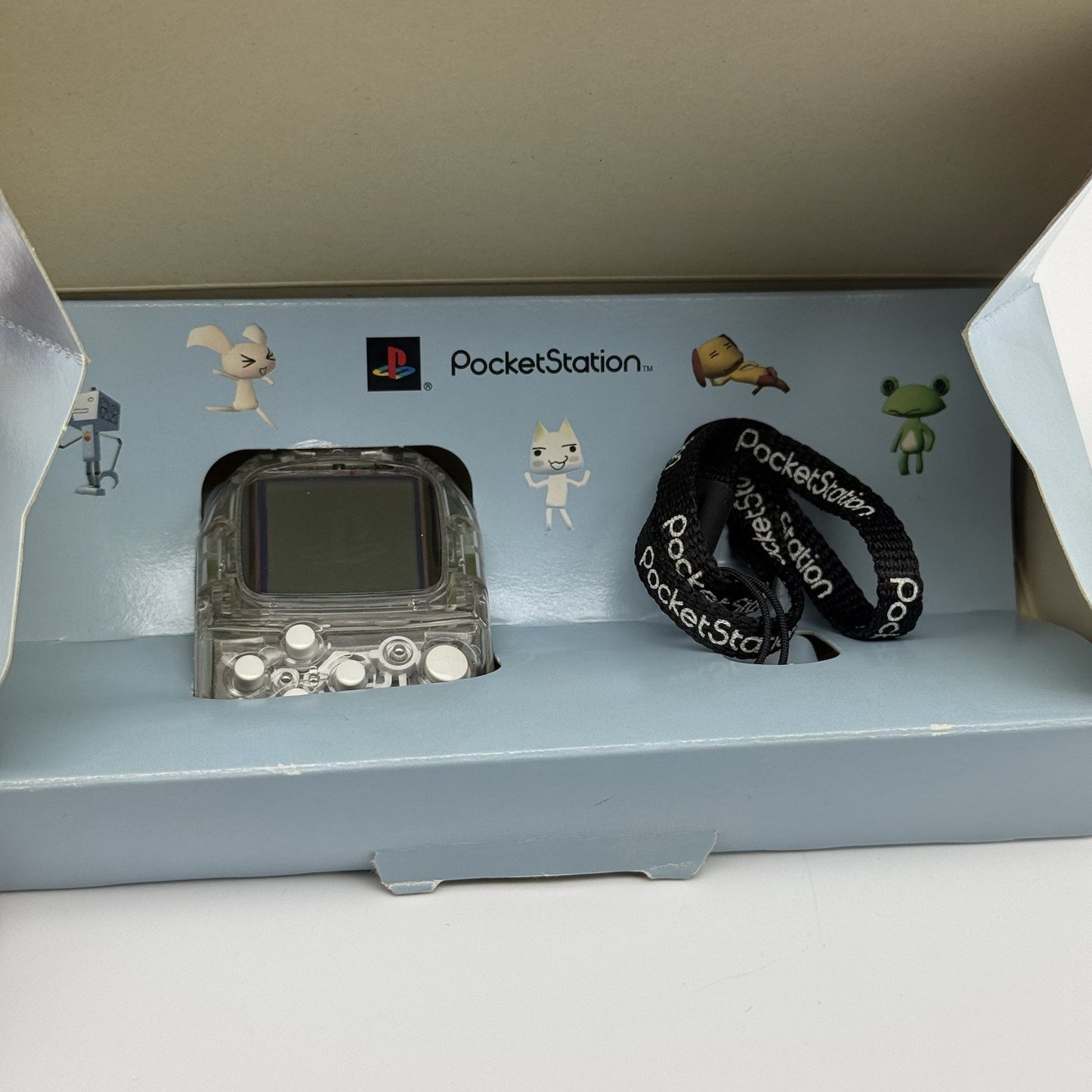 SONY Pocket Station Clear Crystal SCPH-4000 w/Box PlayStation PS1 Japanese - USA1