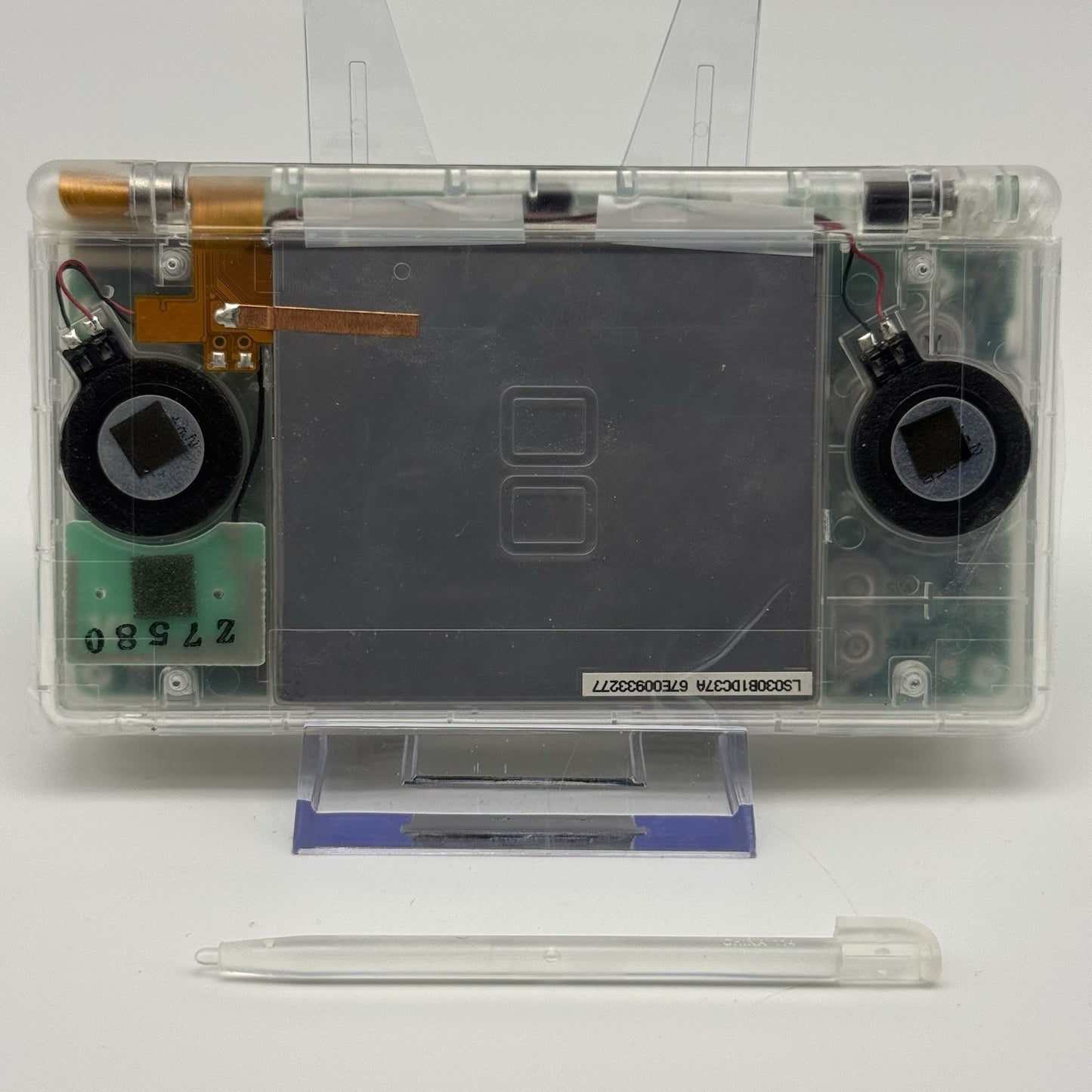 Nintendo DS Lite Transparent Clear Console Reshell w/Charger Tested Region Free1