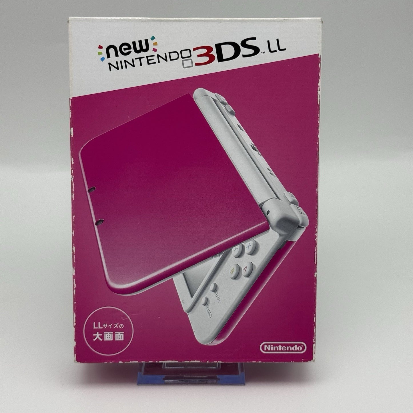 “new” Nintendo 3DS XL/LL Pink White Console Bottom IPS Region Free CIB w/Box USA14
