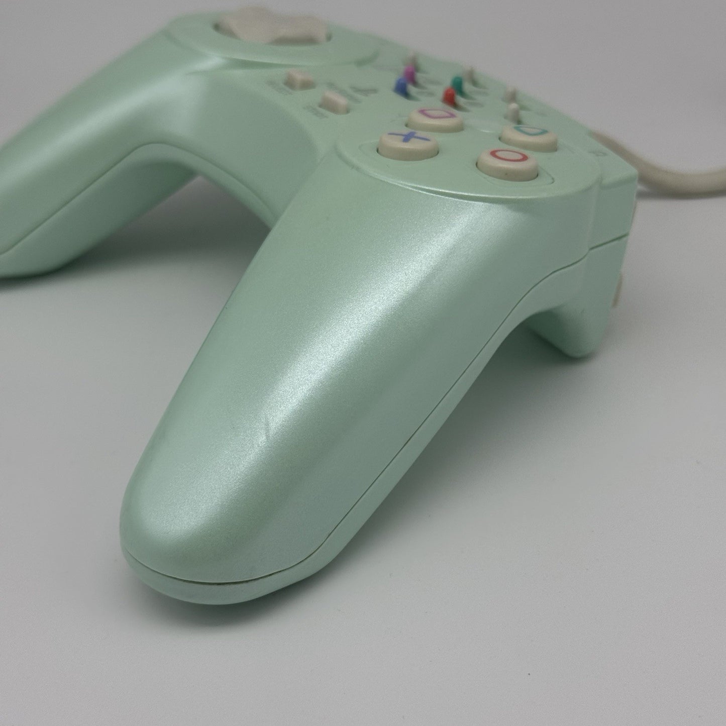 PS1 ASCII Sony PSX Playstation Turbo Fire Rapid Motion Turquoise Controller Rare4