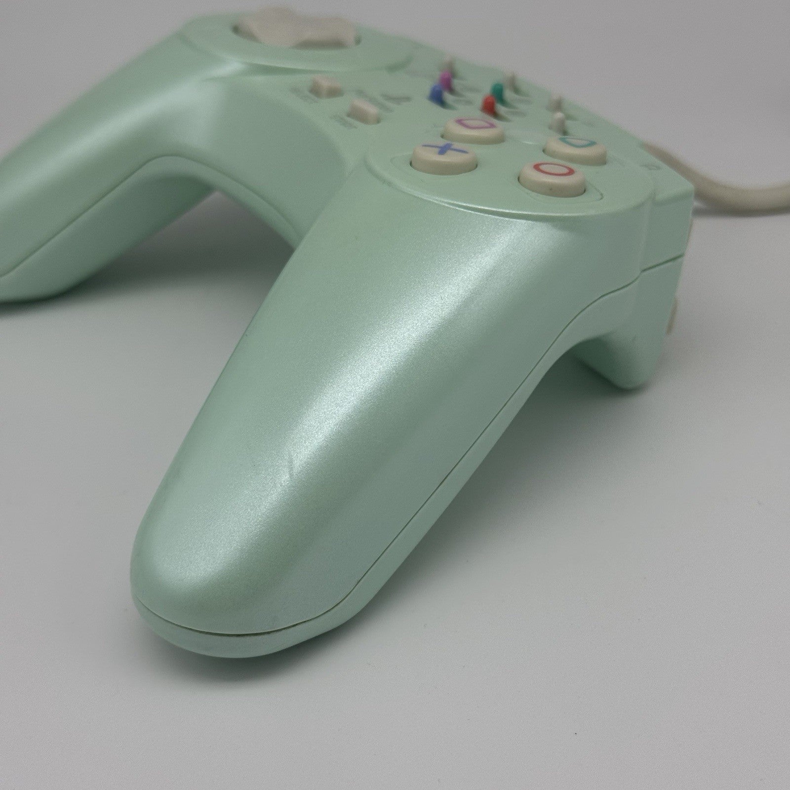 PS1 ASCII Sony PSX Playstation Turbo Fire Rapid Motion Turquoise Controller Rare4